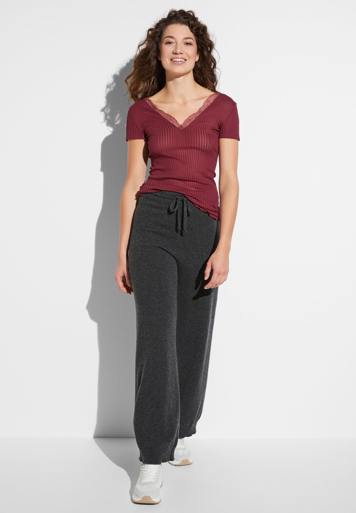 Luxury Cashmere | Pantalon - anthrazit