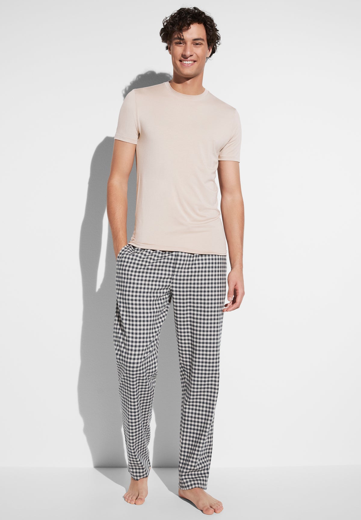 Cozy Flannel | Pants Long - oat check