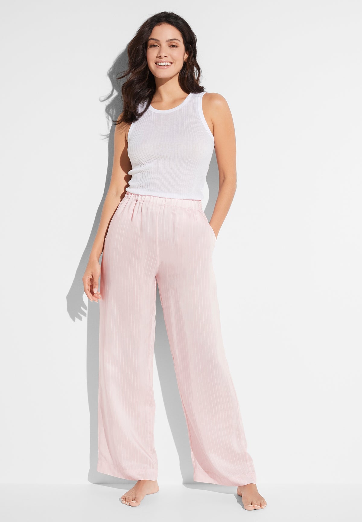 Feminine Stripes | Pantalon - pink stripes