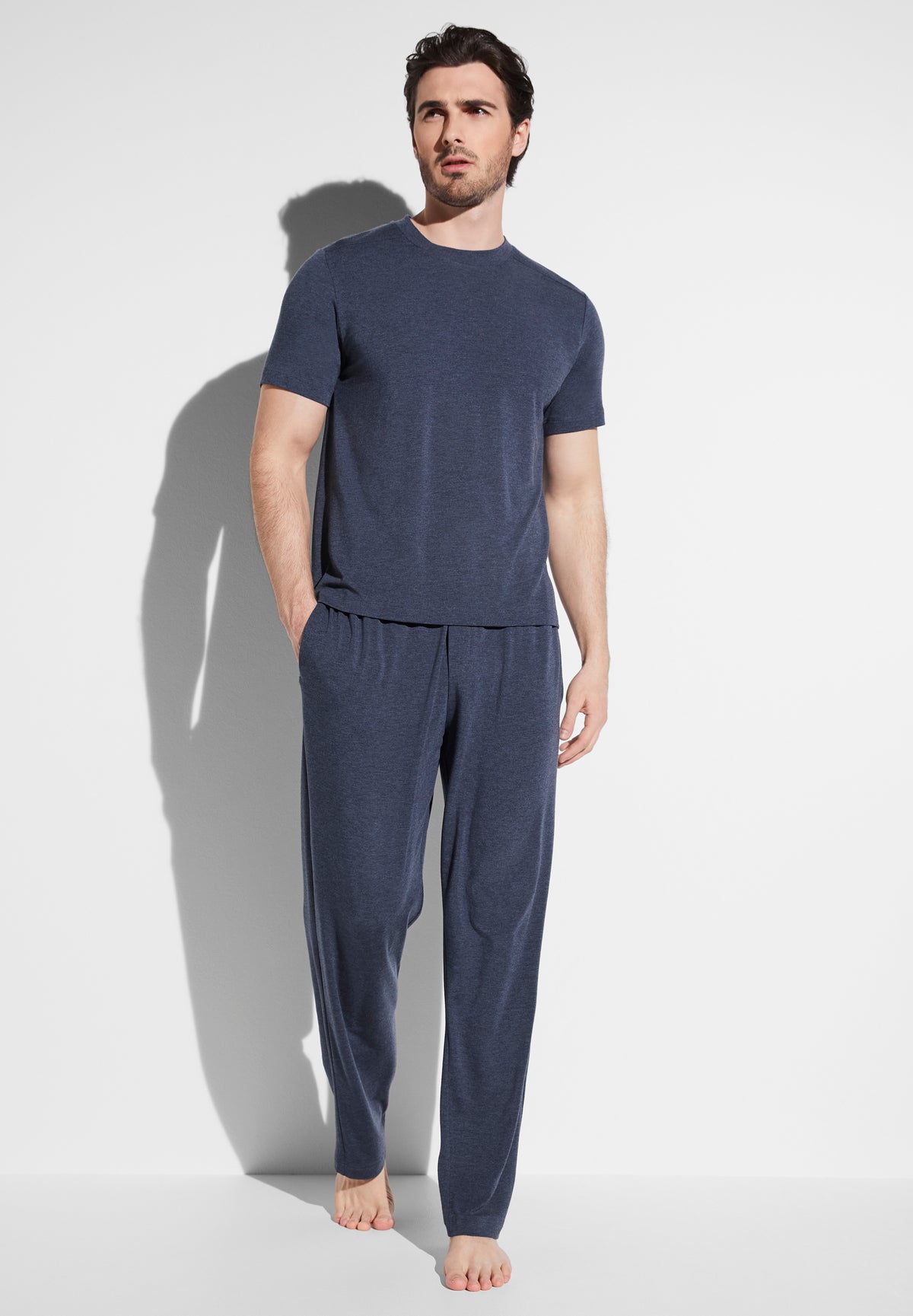 Soft Lounge | Pantalon - blue mélange