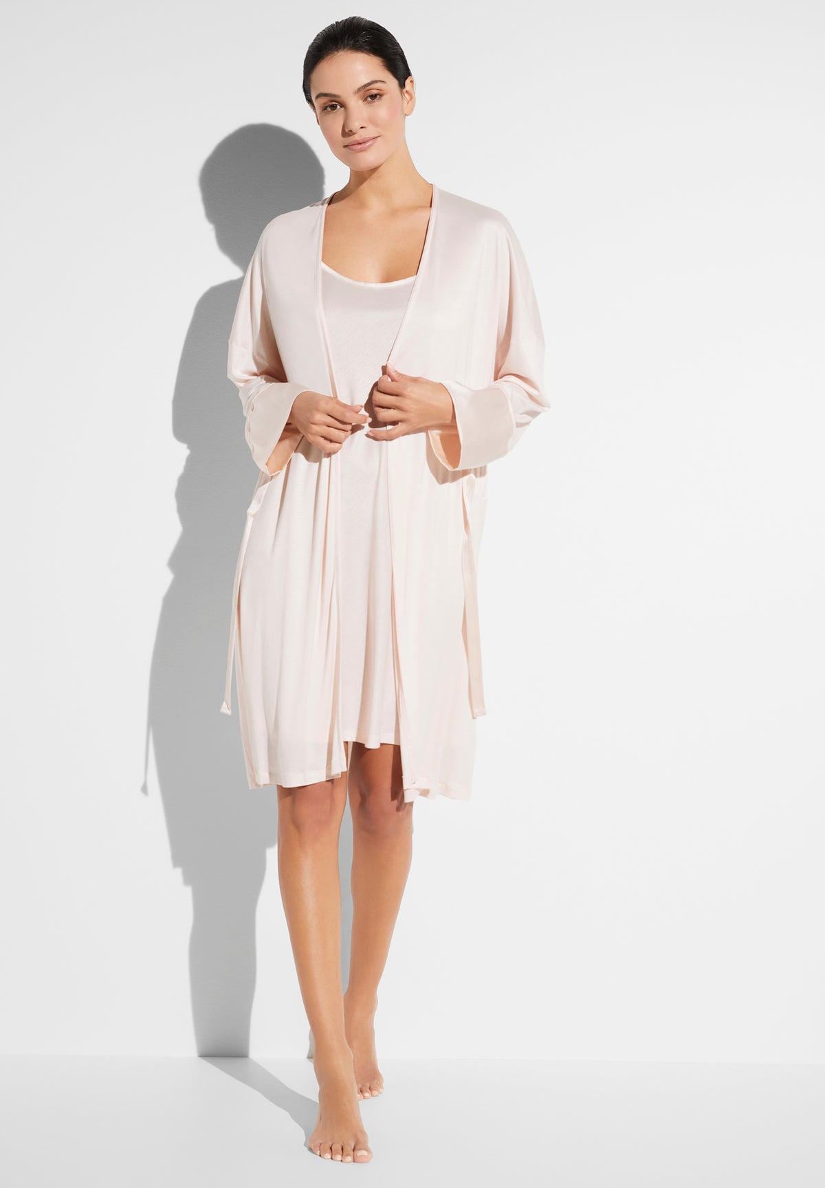 Silk Dreams | Chemise de nuit bretelles spaghetti - rose quartz