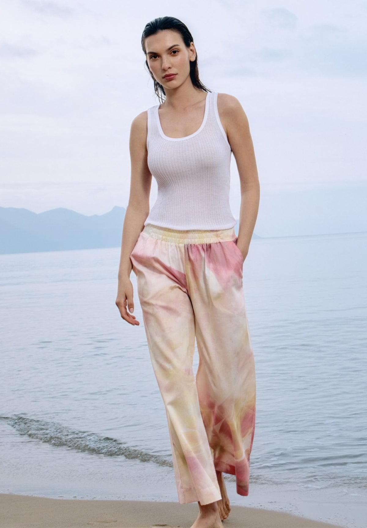 Cotton Sateen Print | Pants Long - full bloom