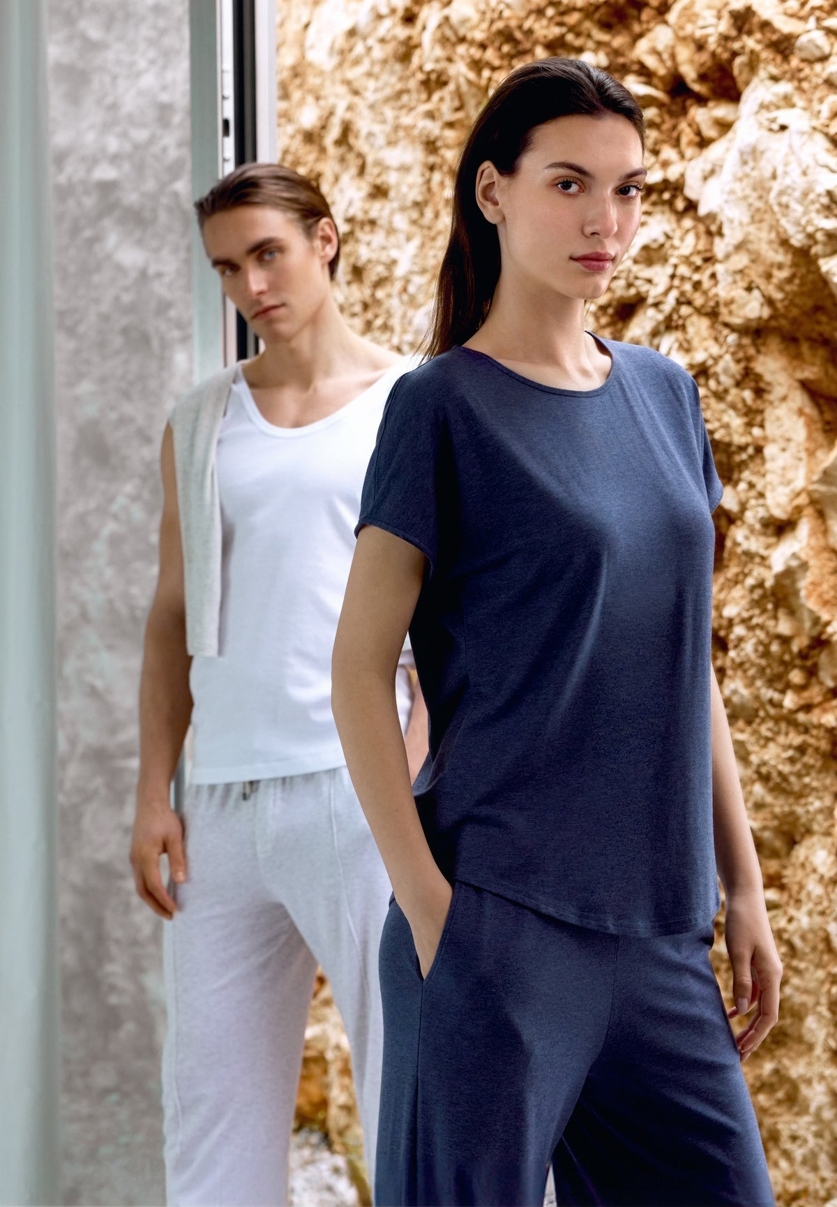 Soft Lounge | T-Shirt à manches courtes - blue mélange