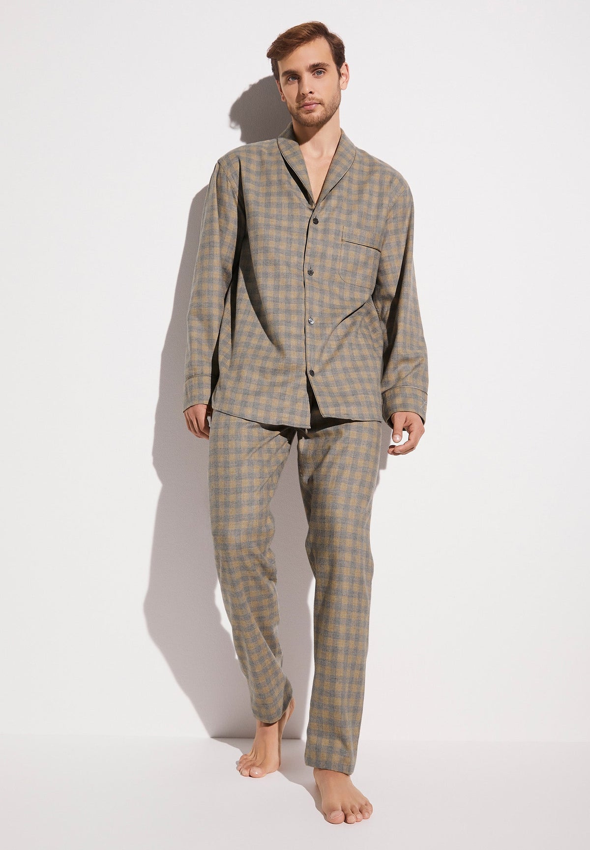 Cozy Flannel | Pyjama Long - grey check