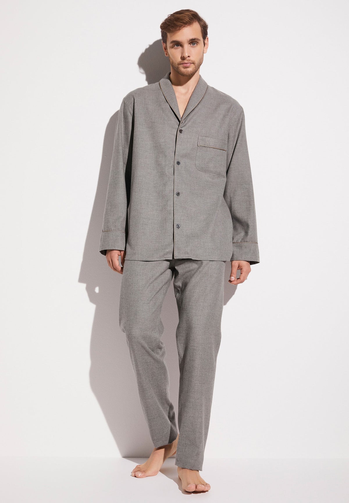 Cozy Flannel | Pyjama longues - grey mélange