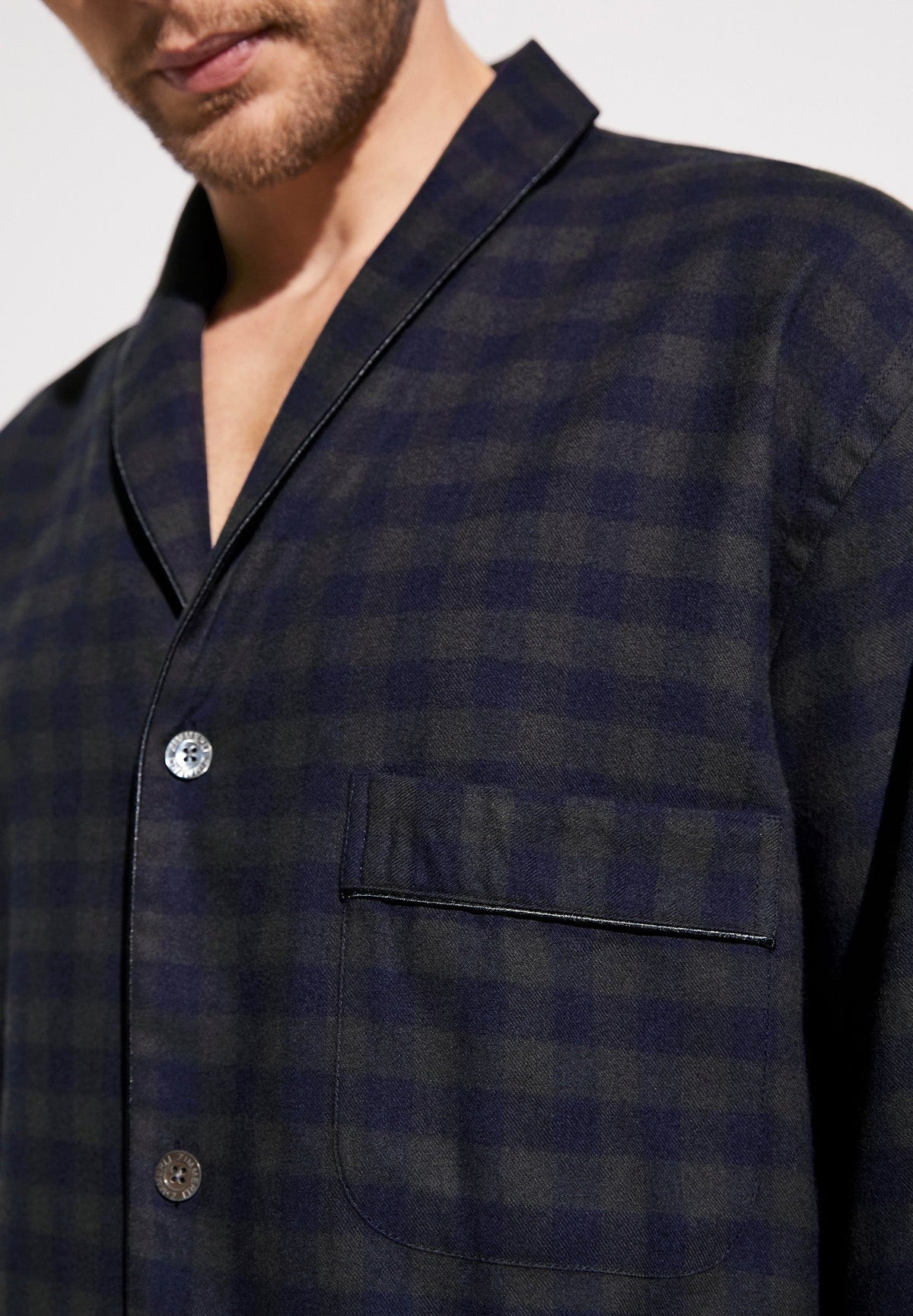 Cozy Flannel | Pyjama lang - navy check