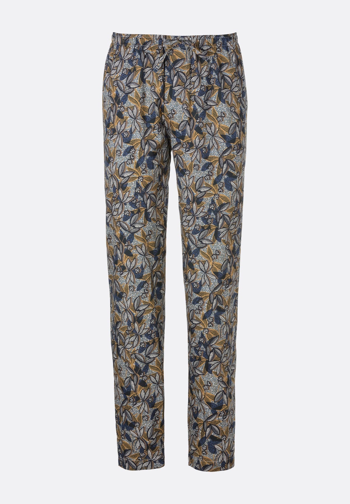 Cotton Sateen Print | Hose lang - dark blue