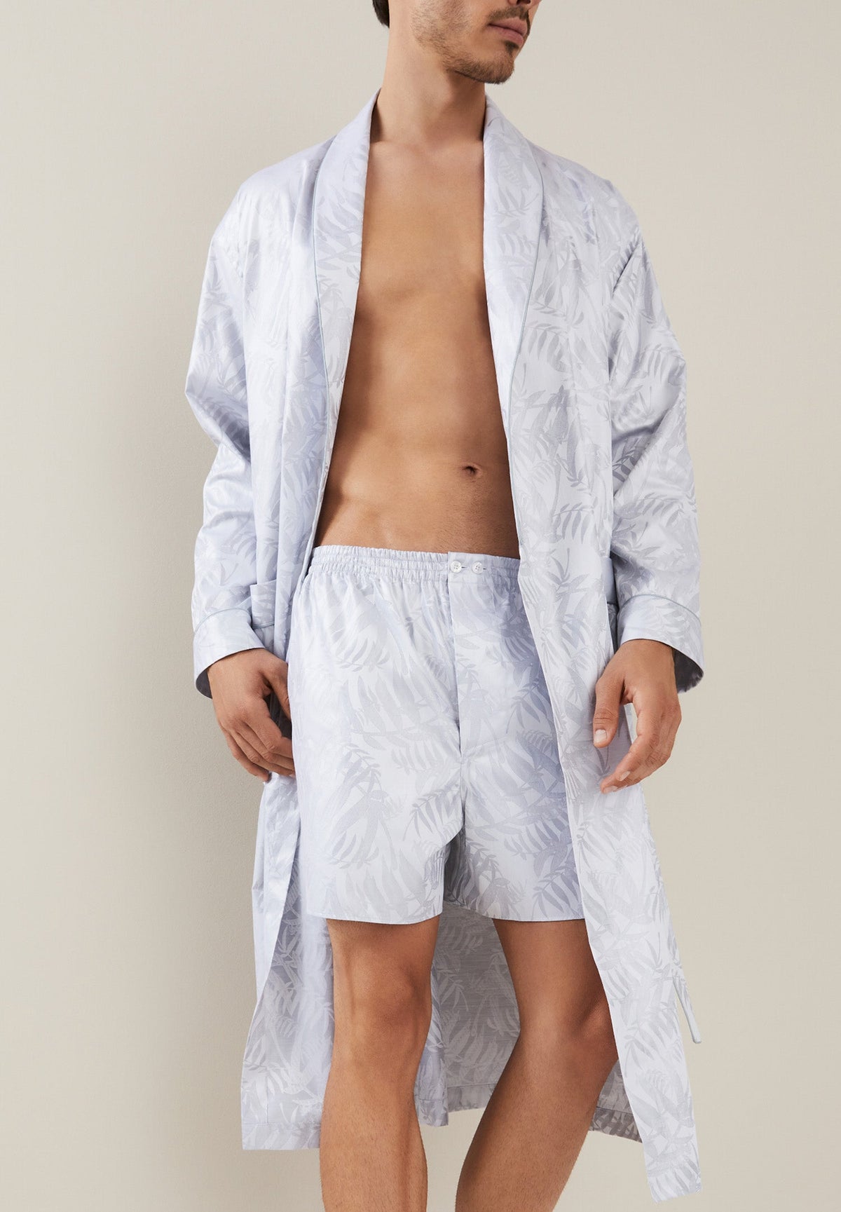 Luxury Jacquard | Robe Long - silver