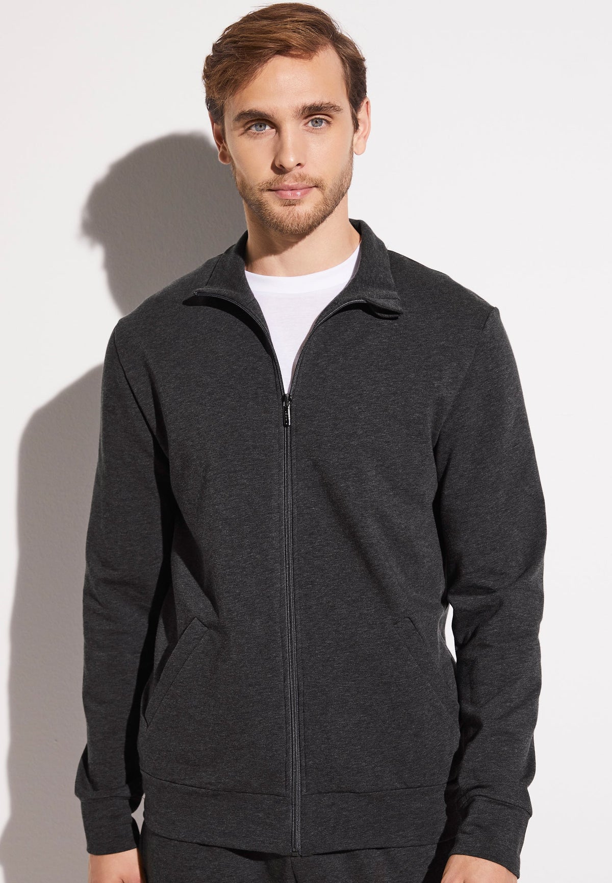 Cozy Lounge | Jacket - dark grey mélange