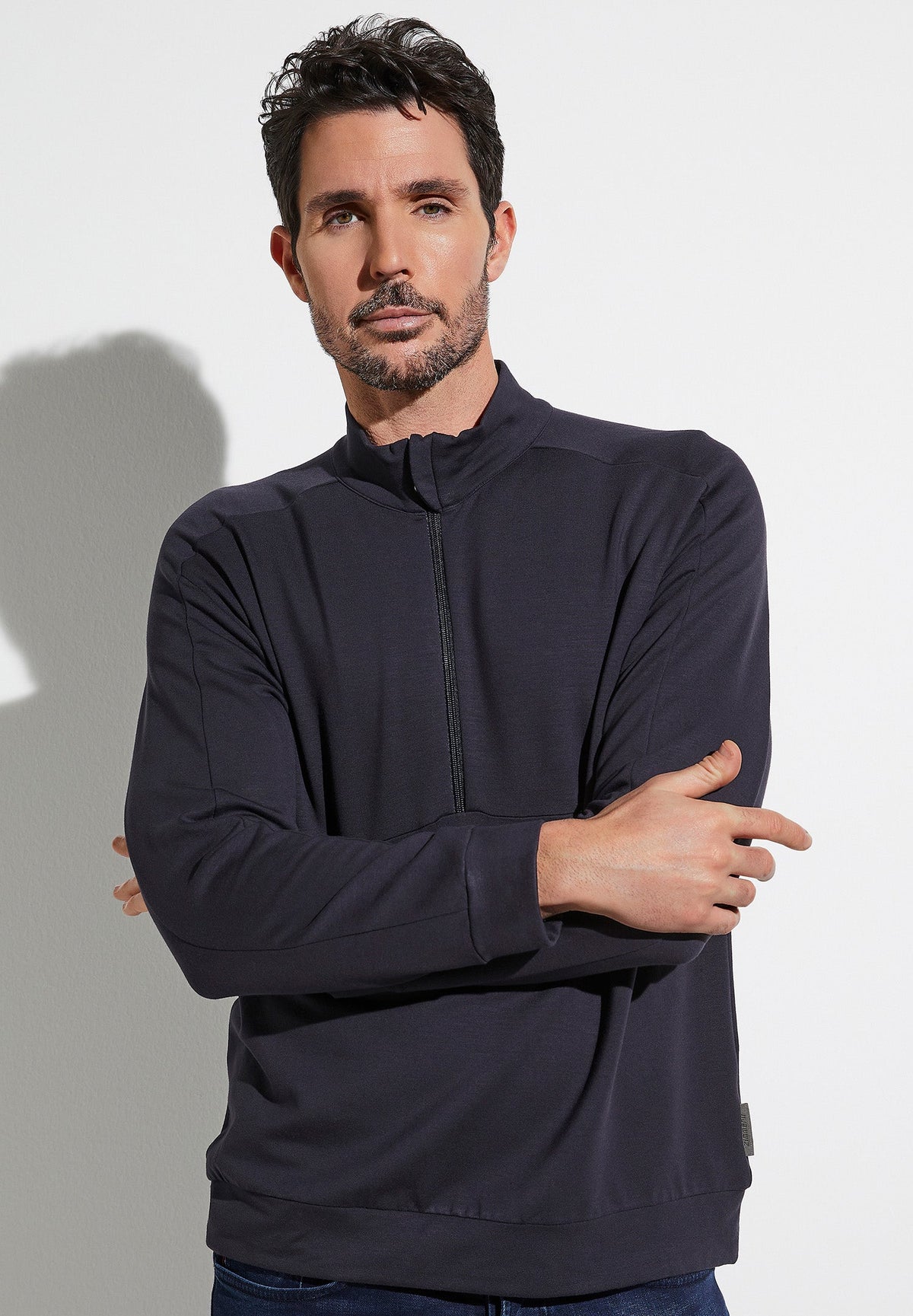 Viscose Stretch | Pull-over - blue graphite