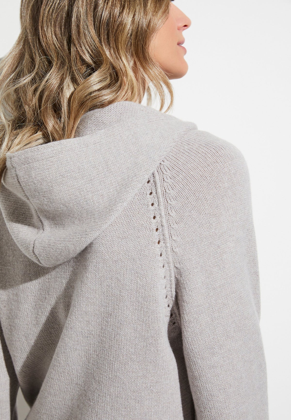 Flat Knit | Jacke - beige mélange