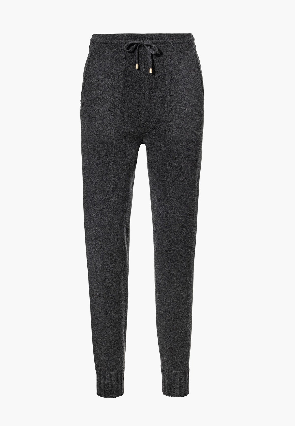 Flat Knit | Pants Long - dark grey mélange