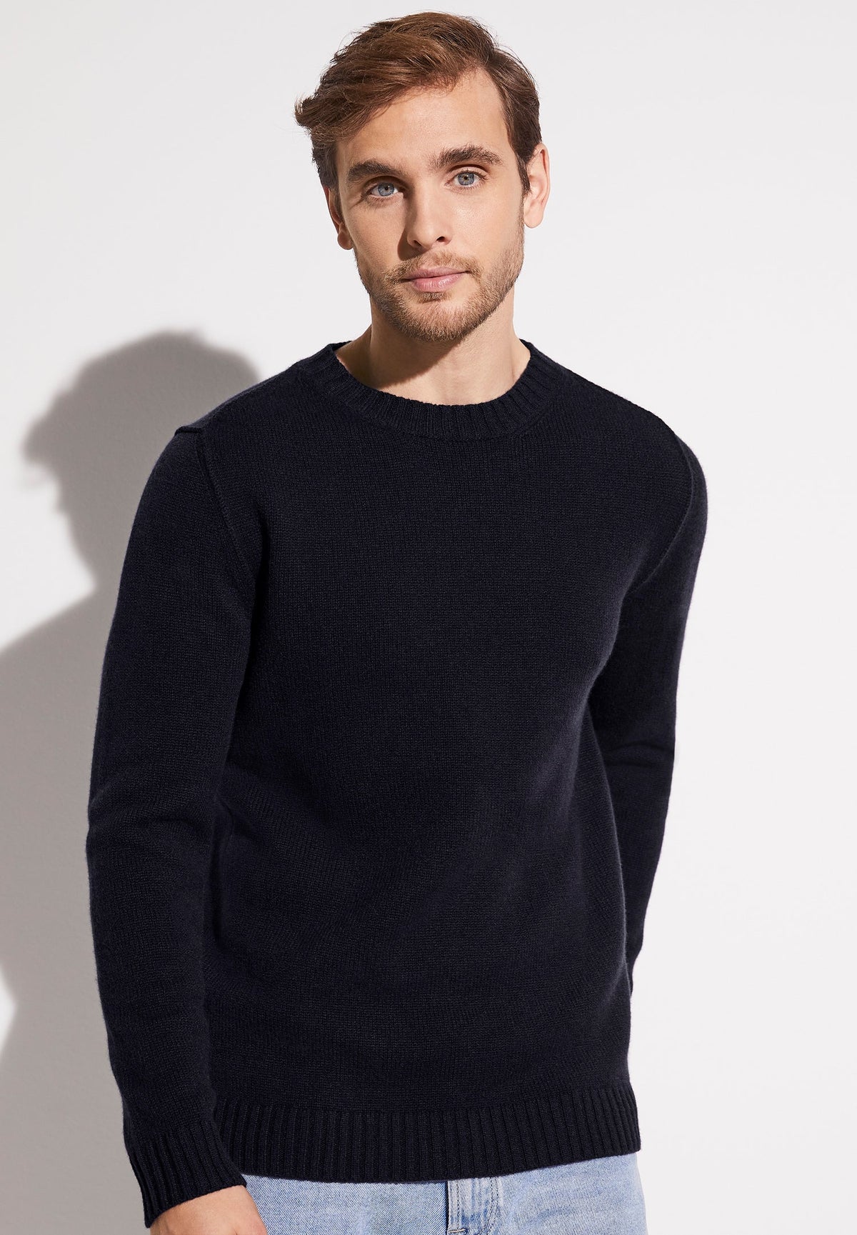 Flat Knit | Pull-over - dark blue