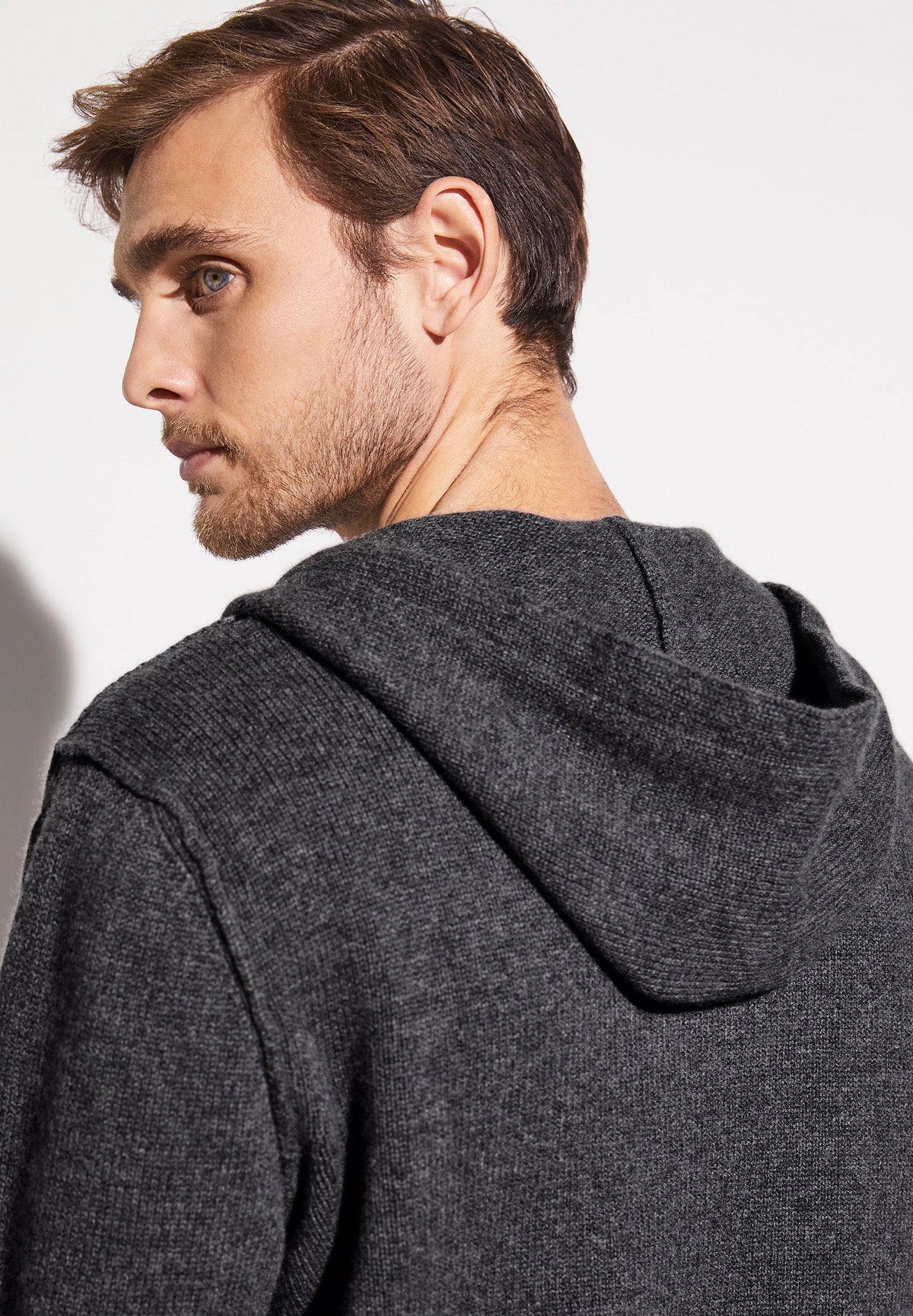 Flat Knit | Jacke - grey mélange