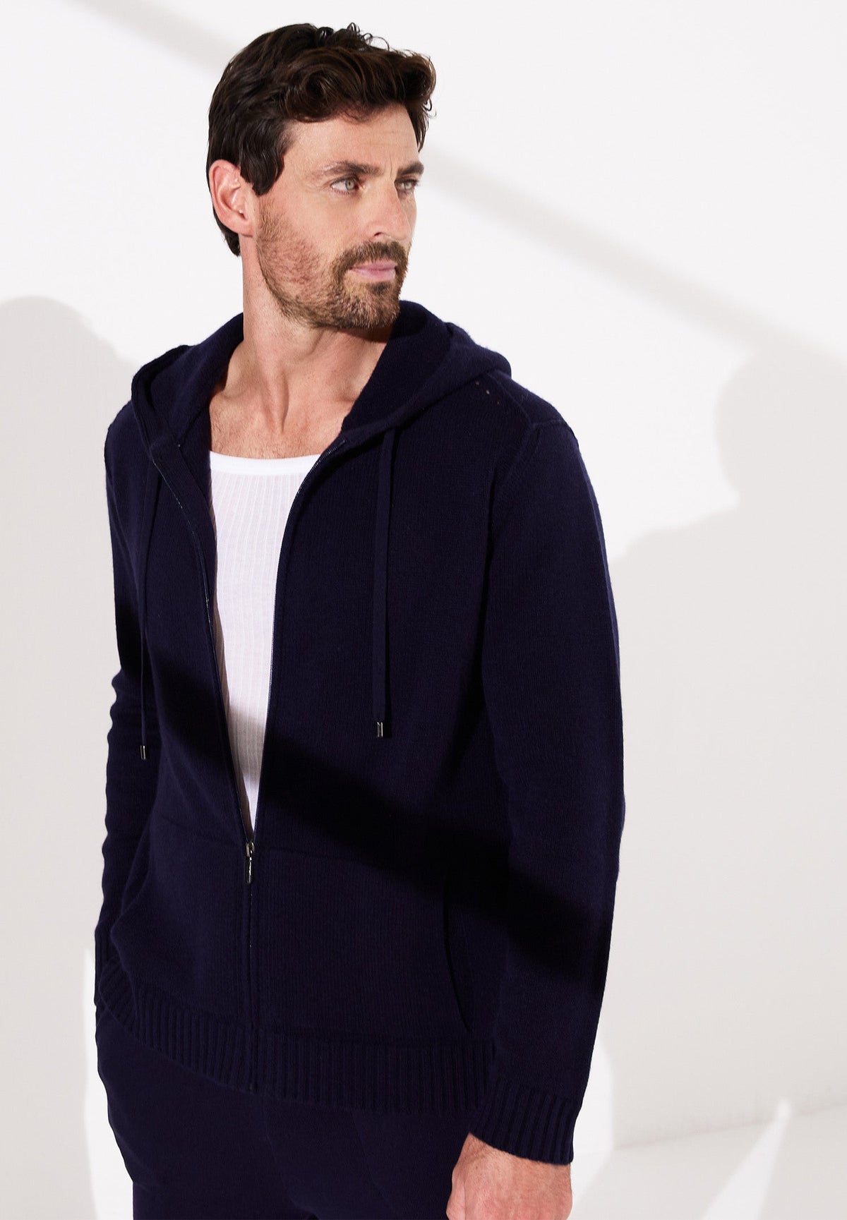 Flat Knit | Jacket - dark blue