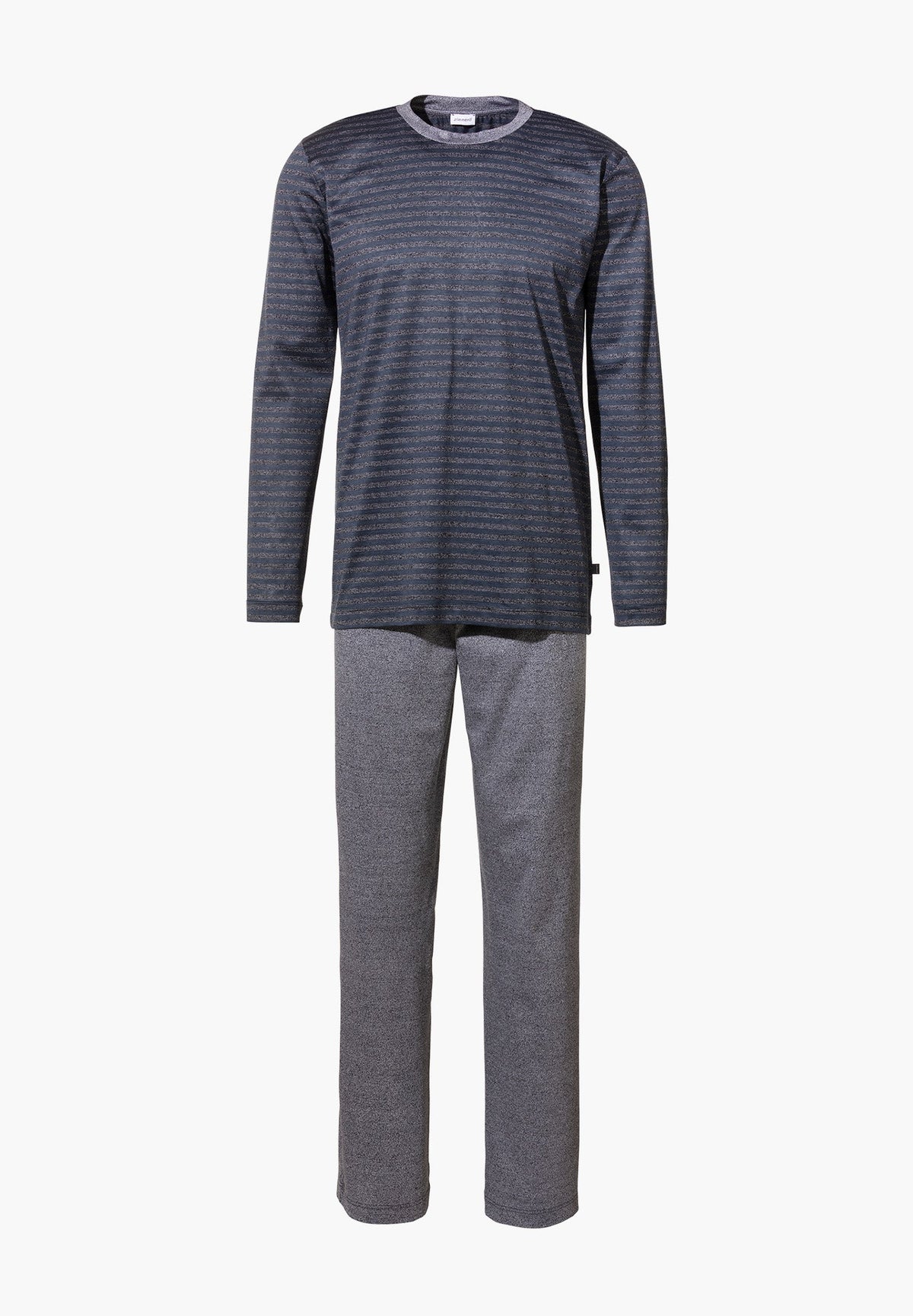 Silk/Cotton Stripes X Sea Island | Pyjama longues - blue stripes