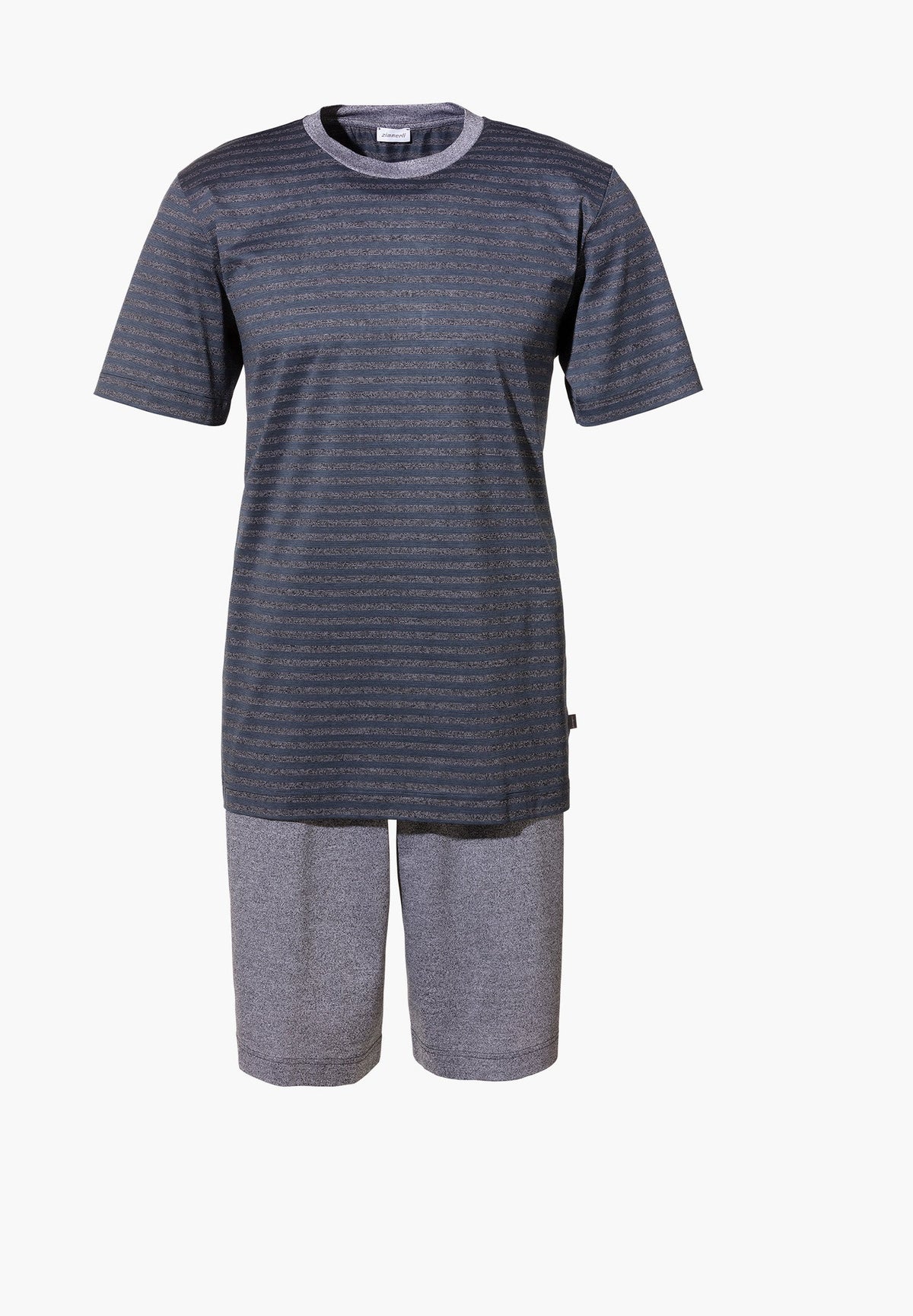 Silk/Cotton Stripes X Sea Island | Pyjama Short - blue stripes