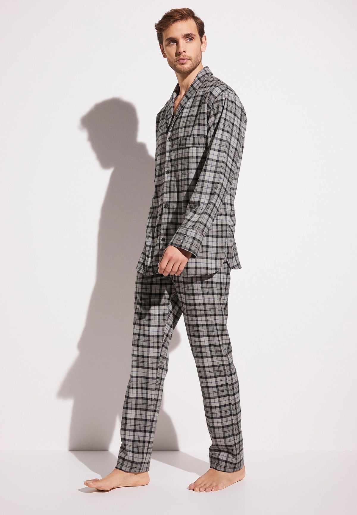 Cozy Flannel | Pyjama Long - grey check