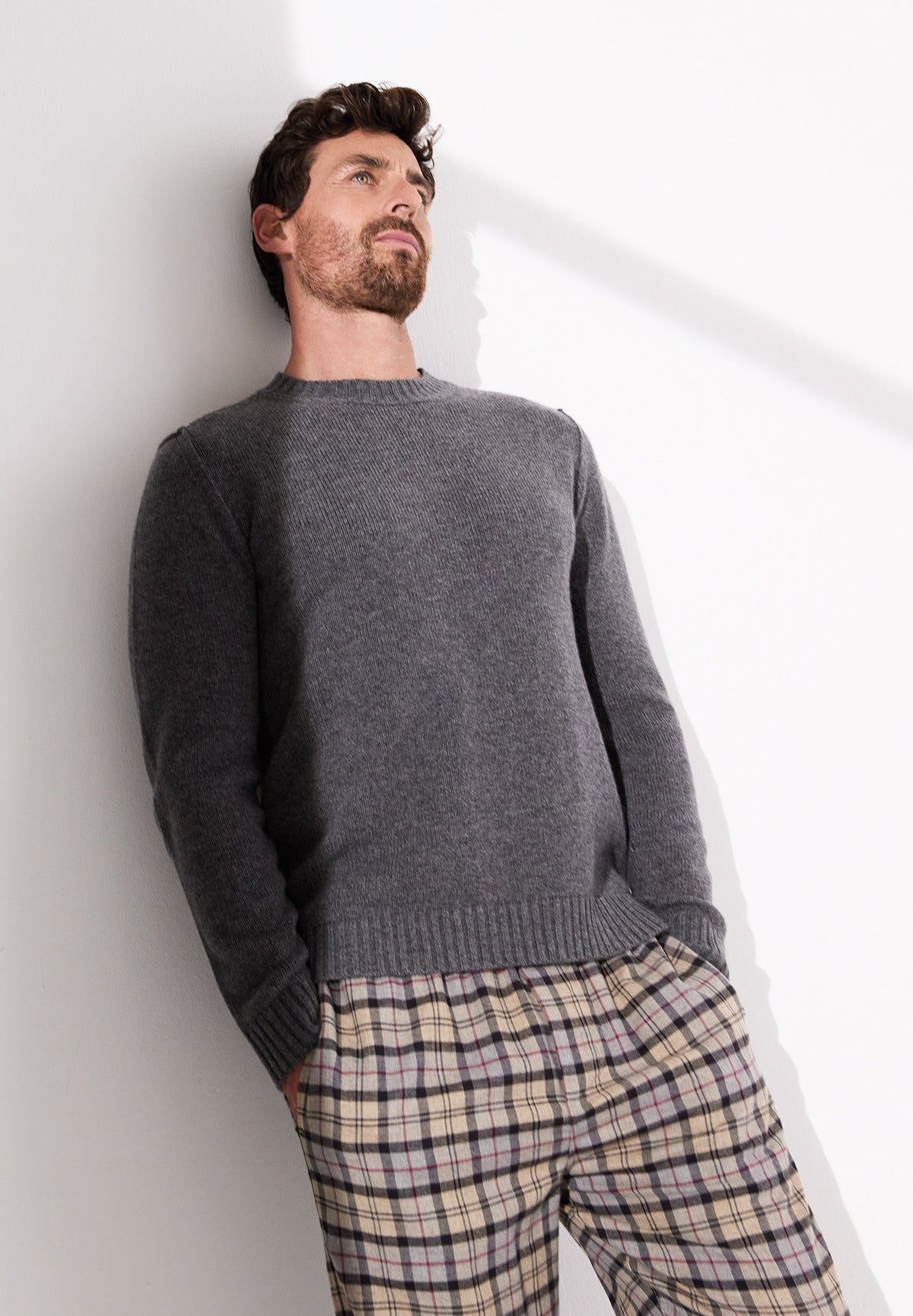 Cozy Flannel | Hose lang - beige check