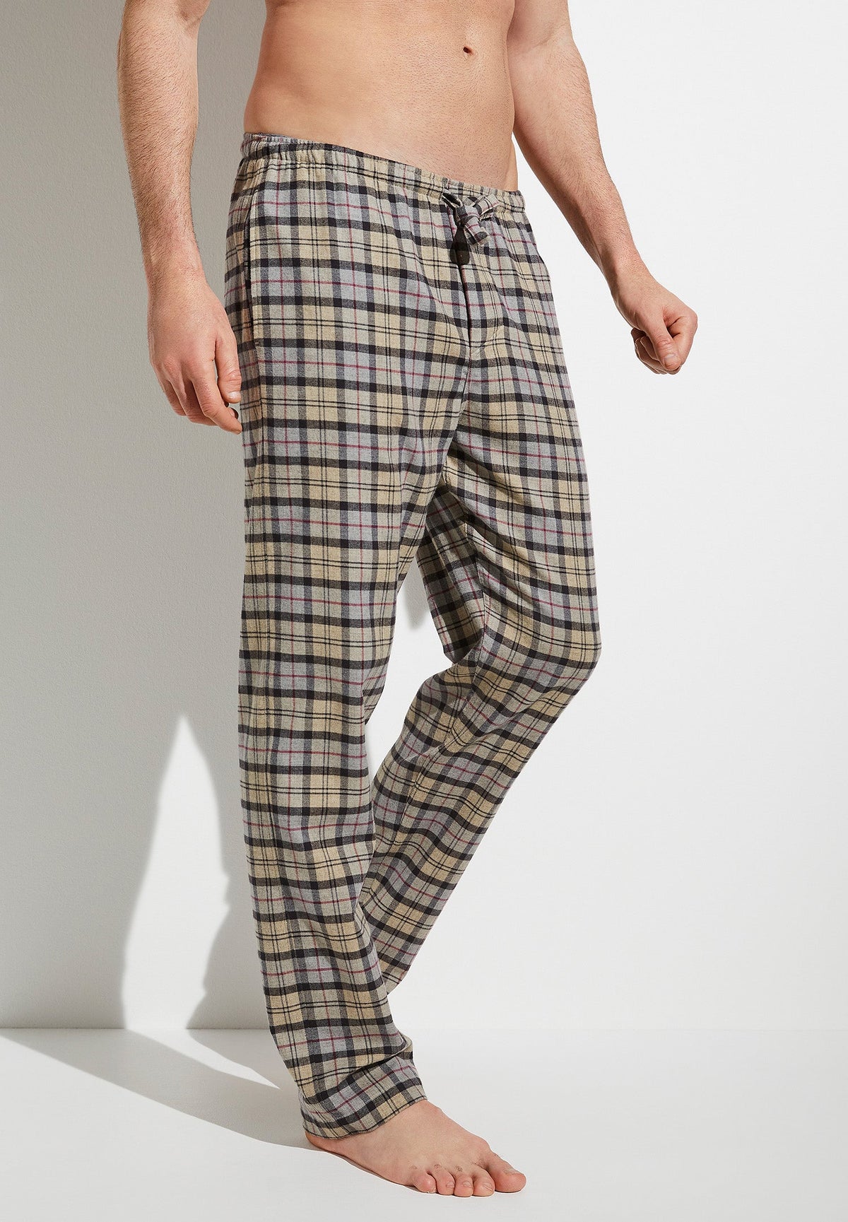 Cozy Flannel | Pants Long - beige check