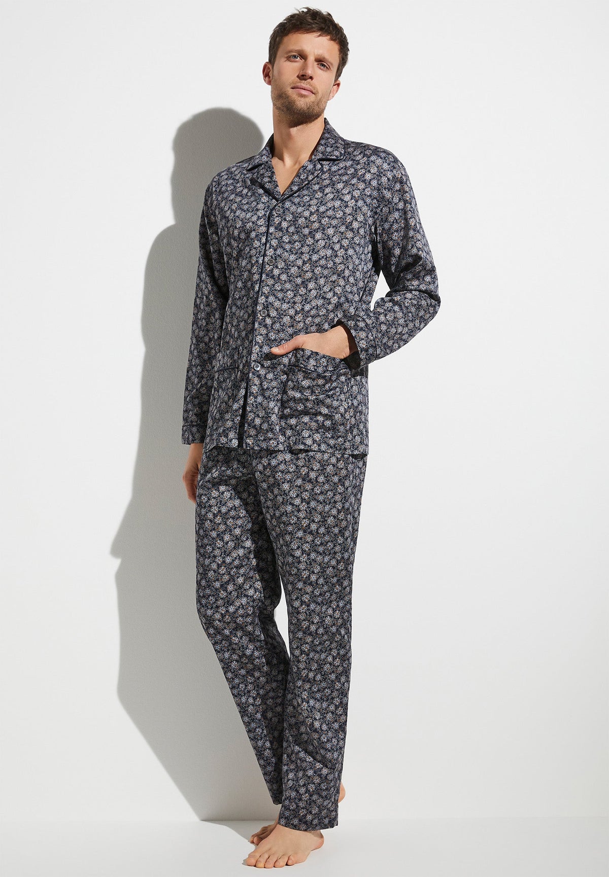 Cotton Sateen Print | Pyjama lang - multicolor blue