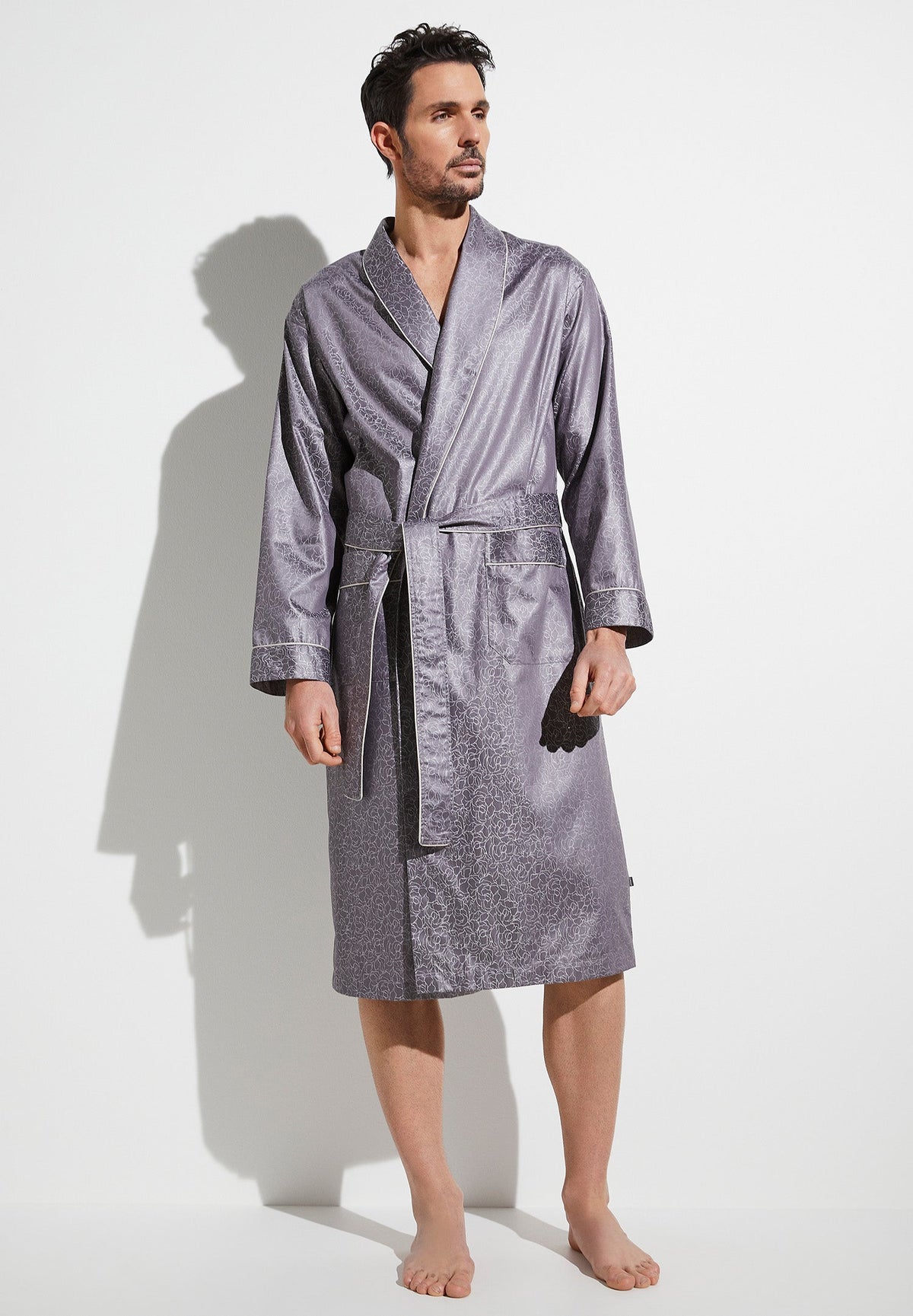 Luxury Jacquard | Robe Long - anthrazit