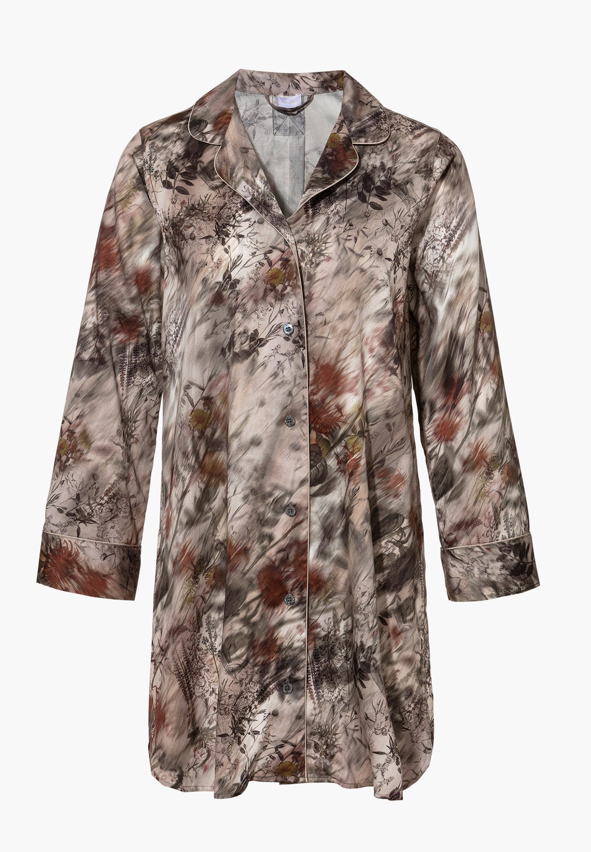 Cotton Sateen Print | Sleepshirt langarm - winter florals