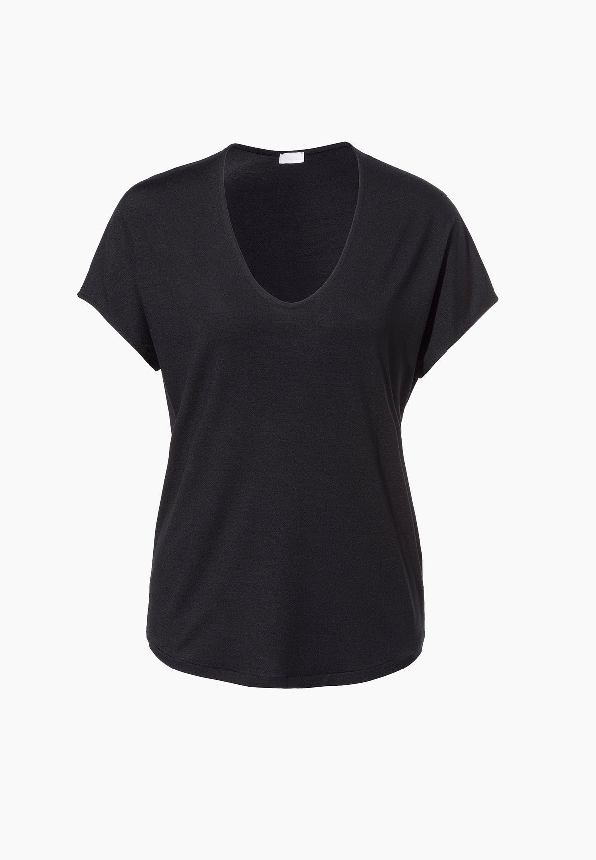 Pureness | T-Shirt à manches courtes col en V - black