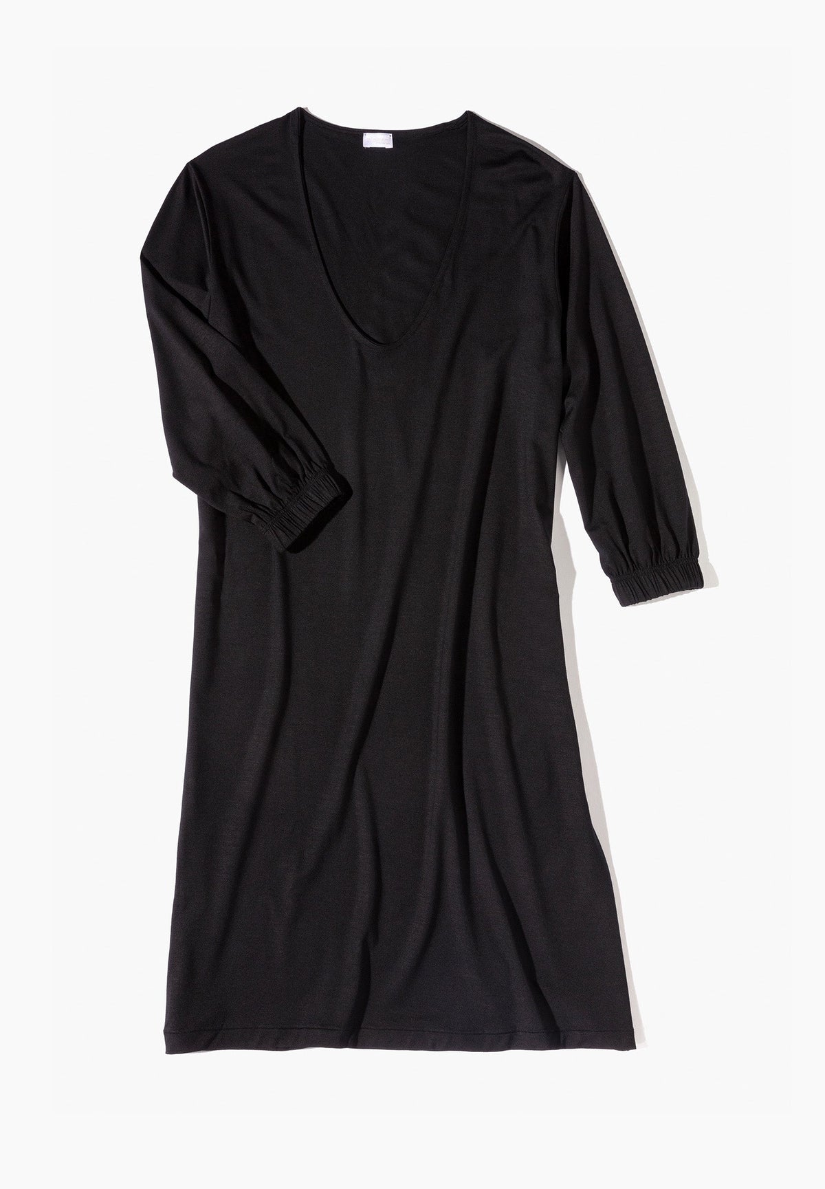 Pureness | Short Dress 3/4 Sleeve - black