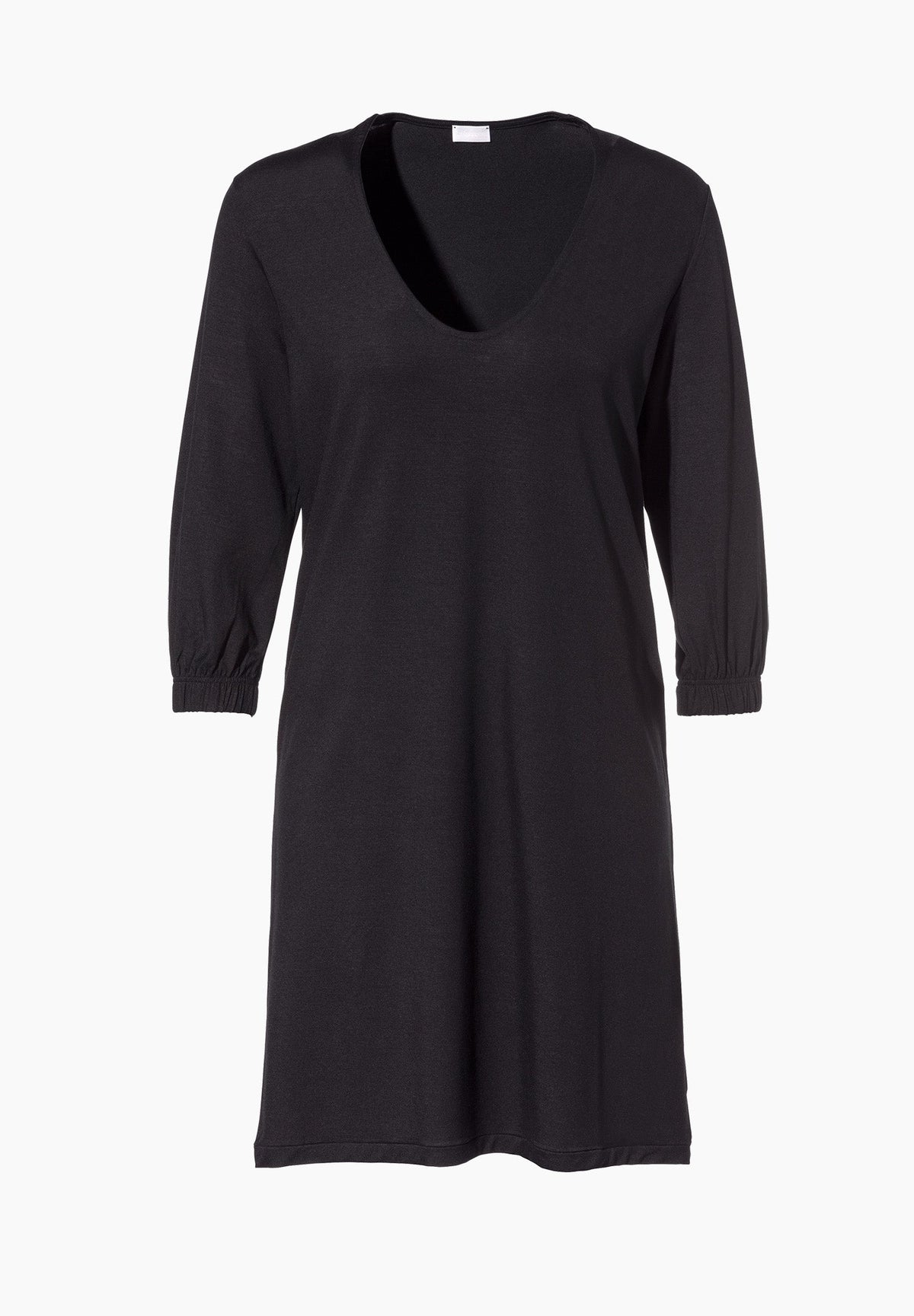 Pureness | Short Dress 3/4 Sleeve - black