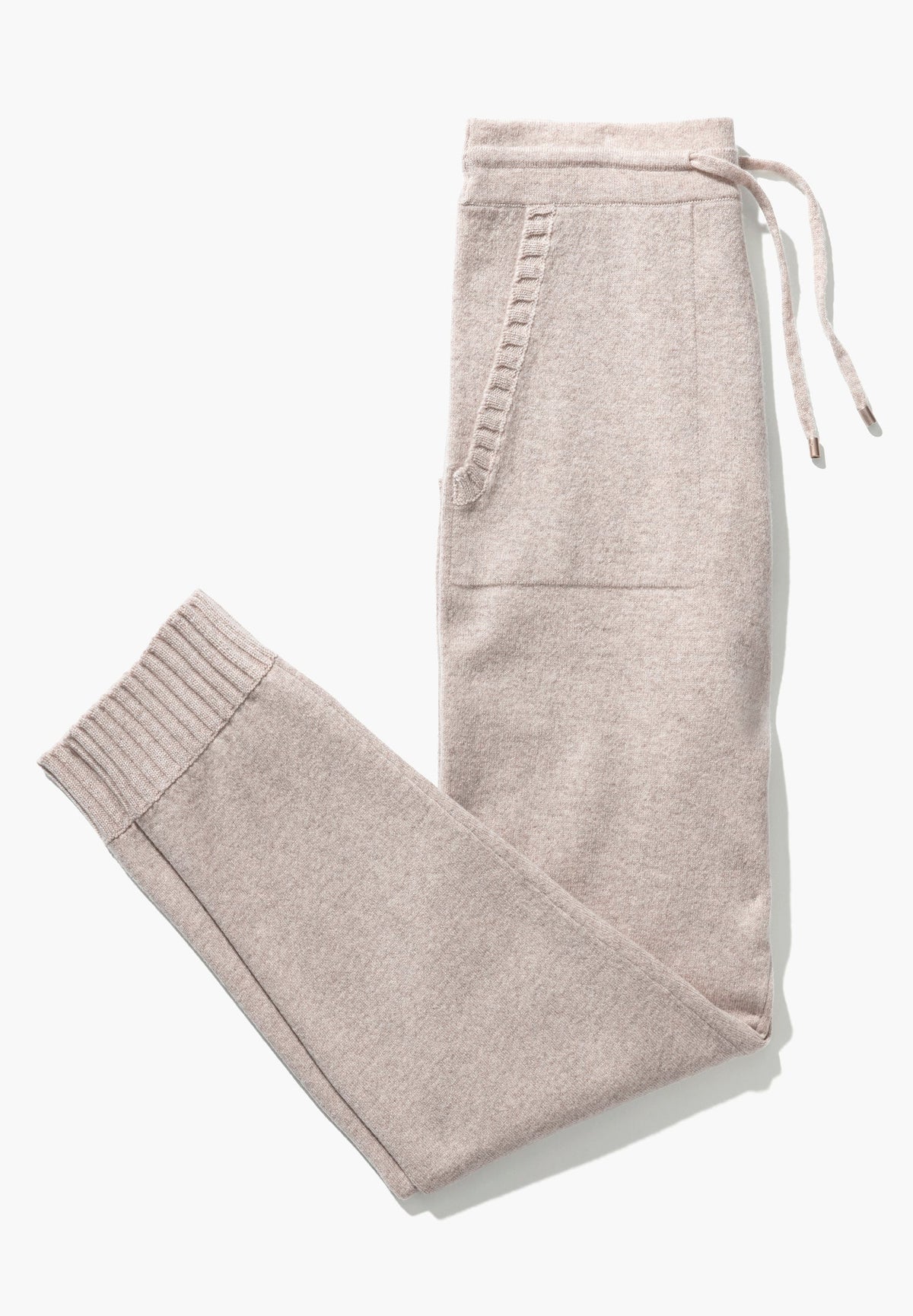 Flat Knit | Hose lang - oat mélange