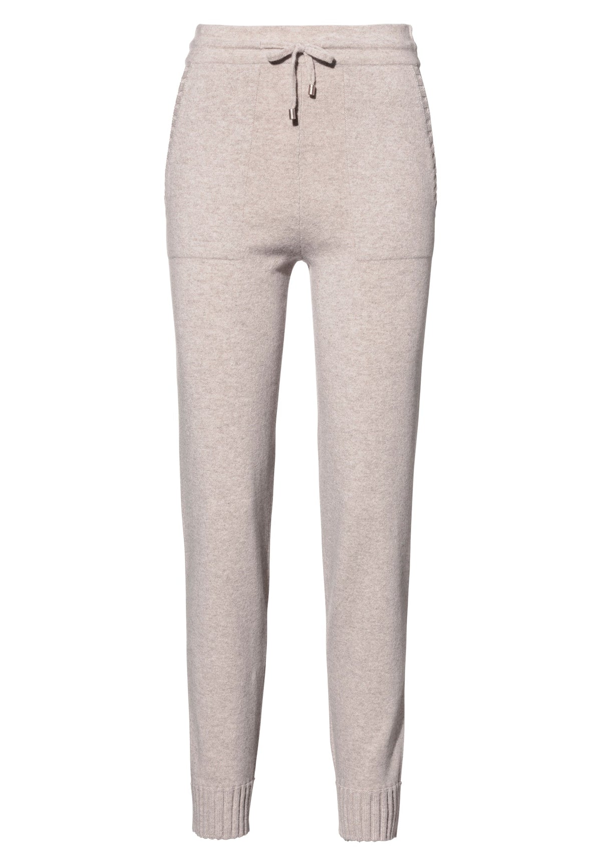 Flat Knit | Pants Long - oat mélange