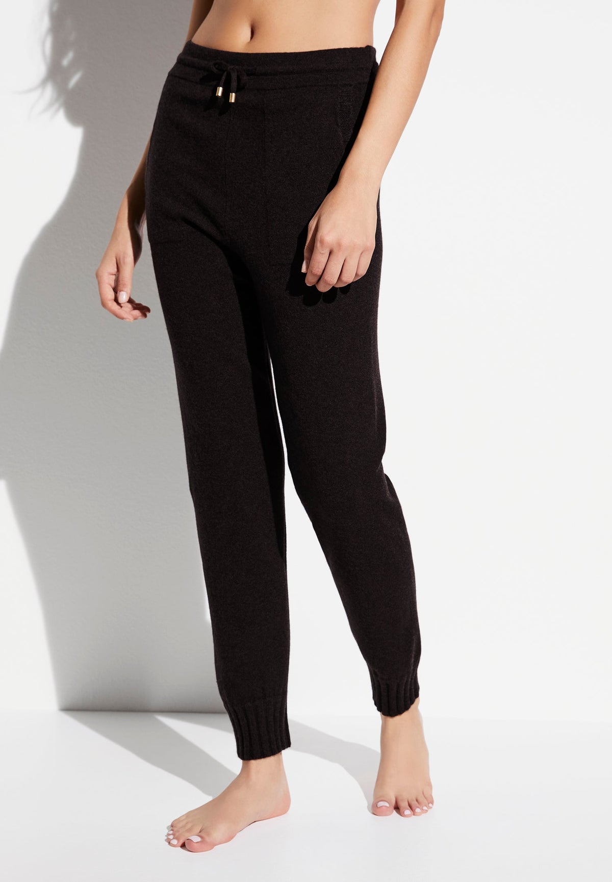 Flat Knit | Pants Long - chocolate melange