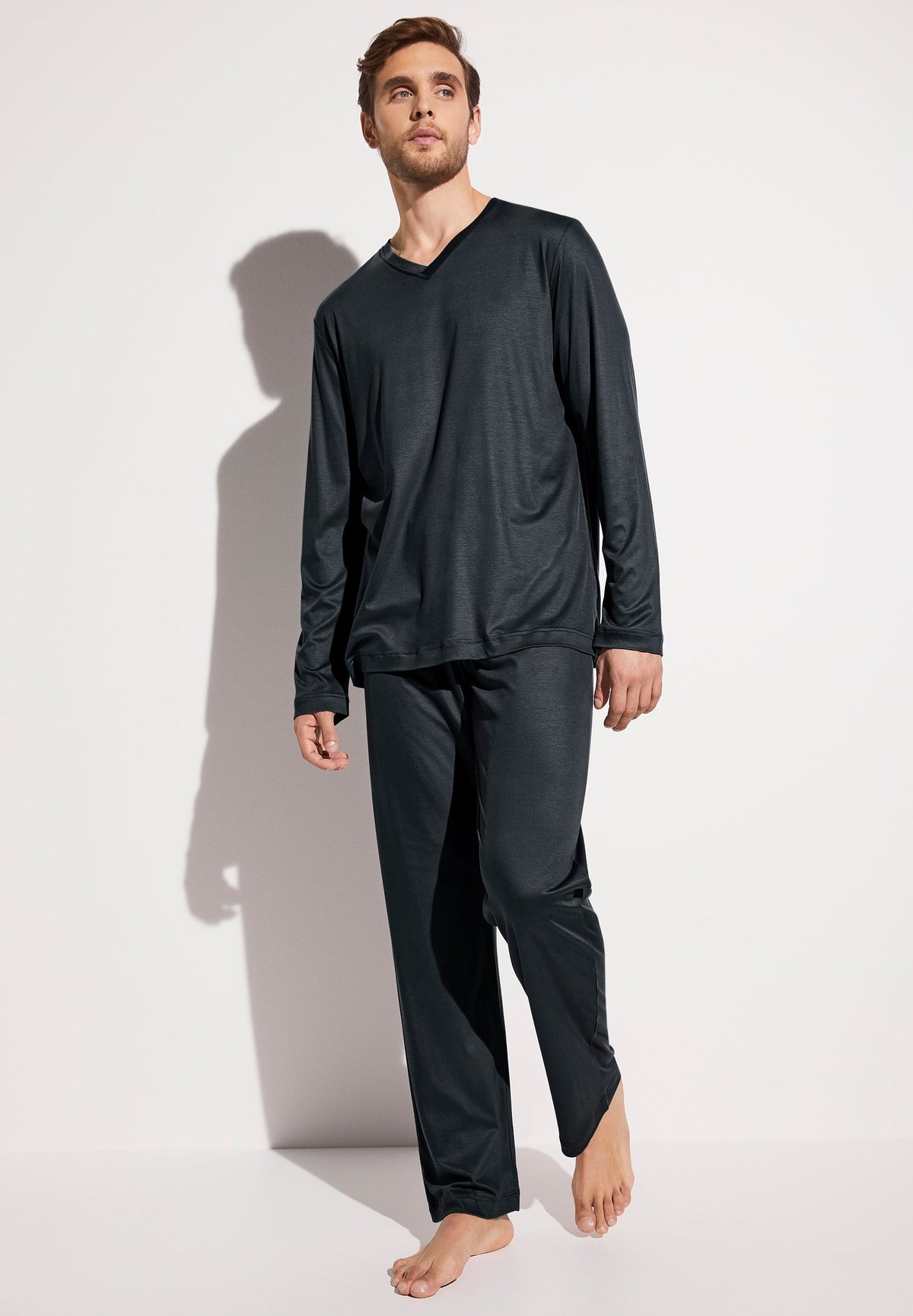 Sustainable Luxury | Pyjama Long - dark slate