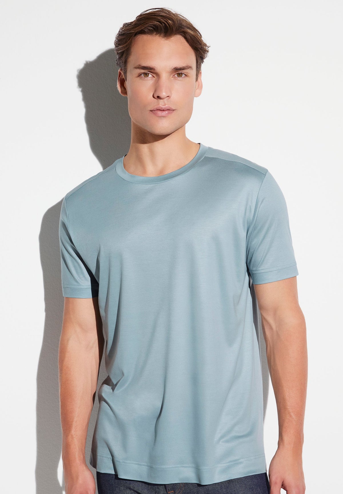 Sustainable Luxury | T-Shirt kurzarm - blue grey