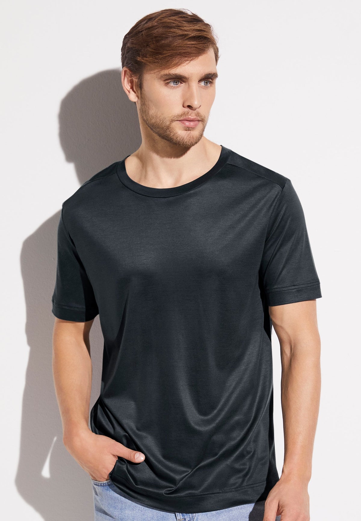 Sustainable Luxury | T-Shirt Short Sleeve - dark slate