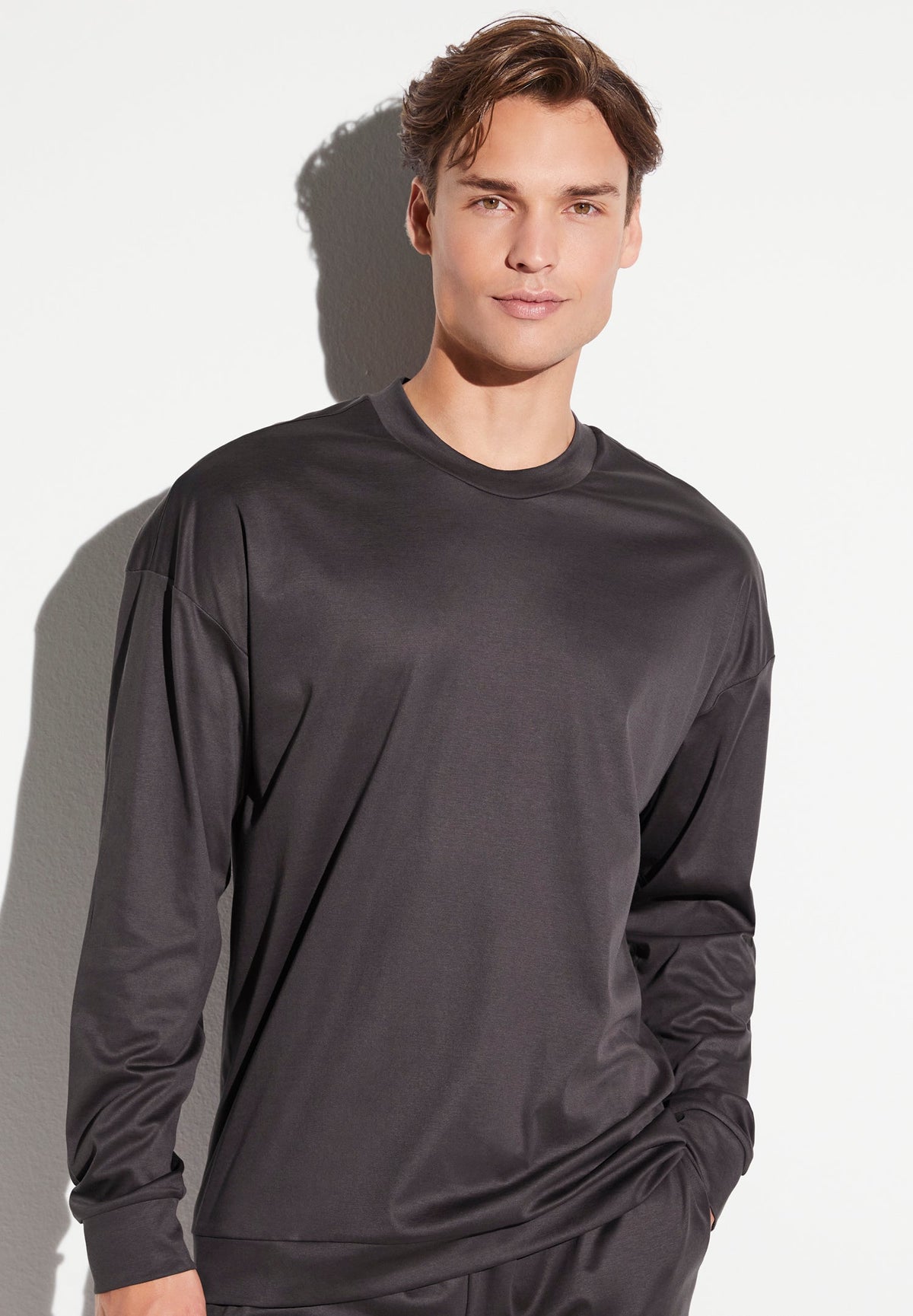 Sea Island | T-Shirt langarm - chocolate