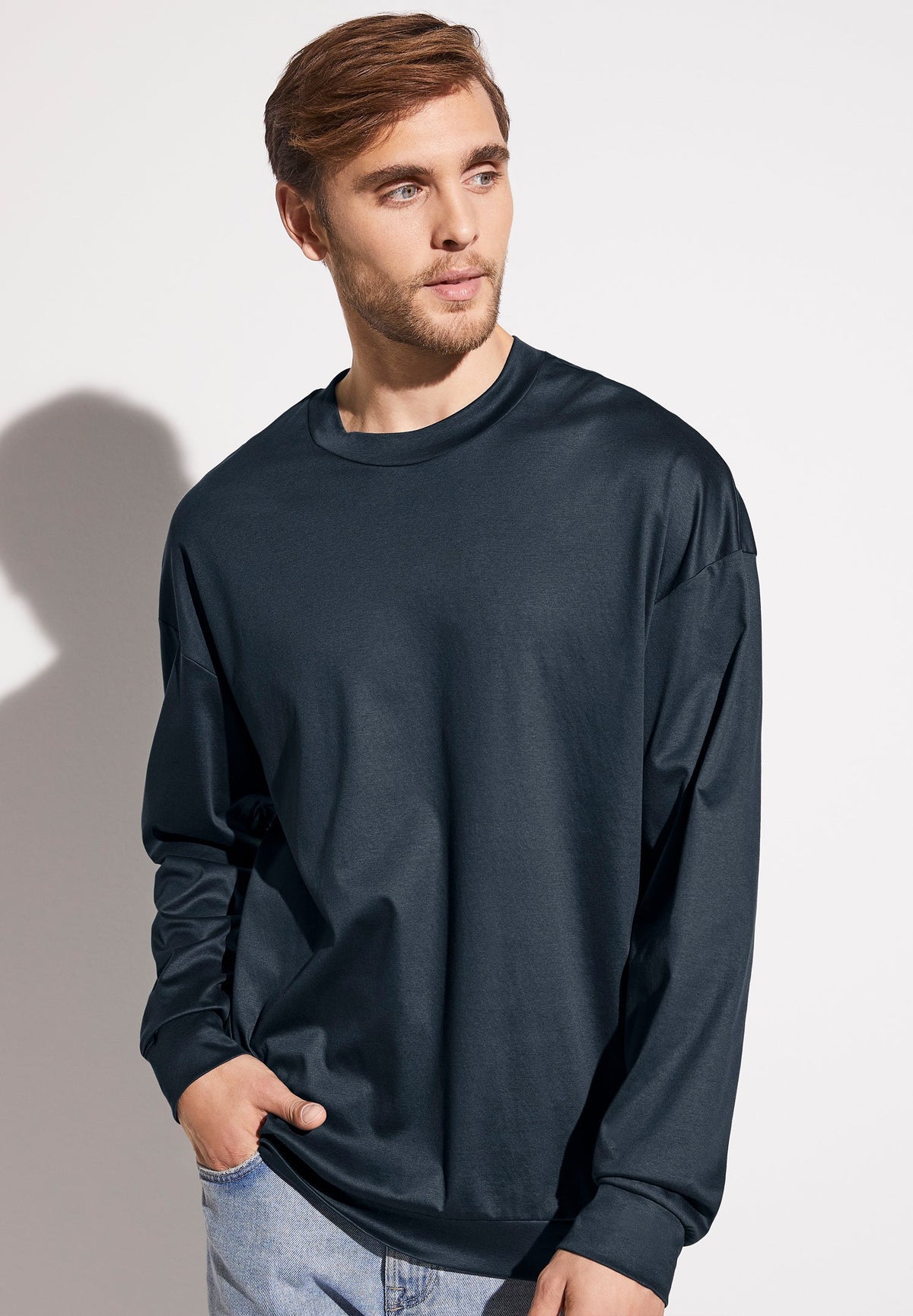 Sea Island | T-Shirt Long Sleeve - midnight navy