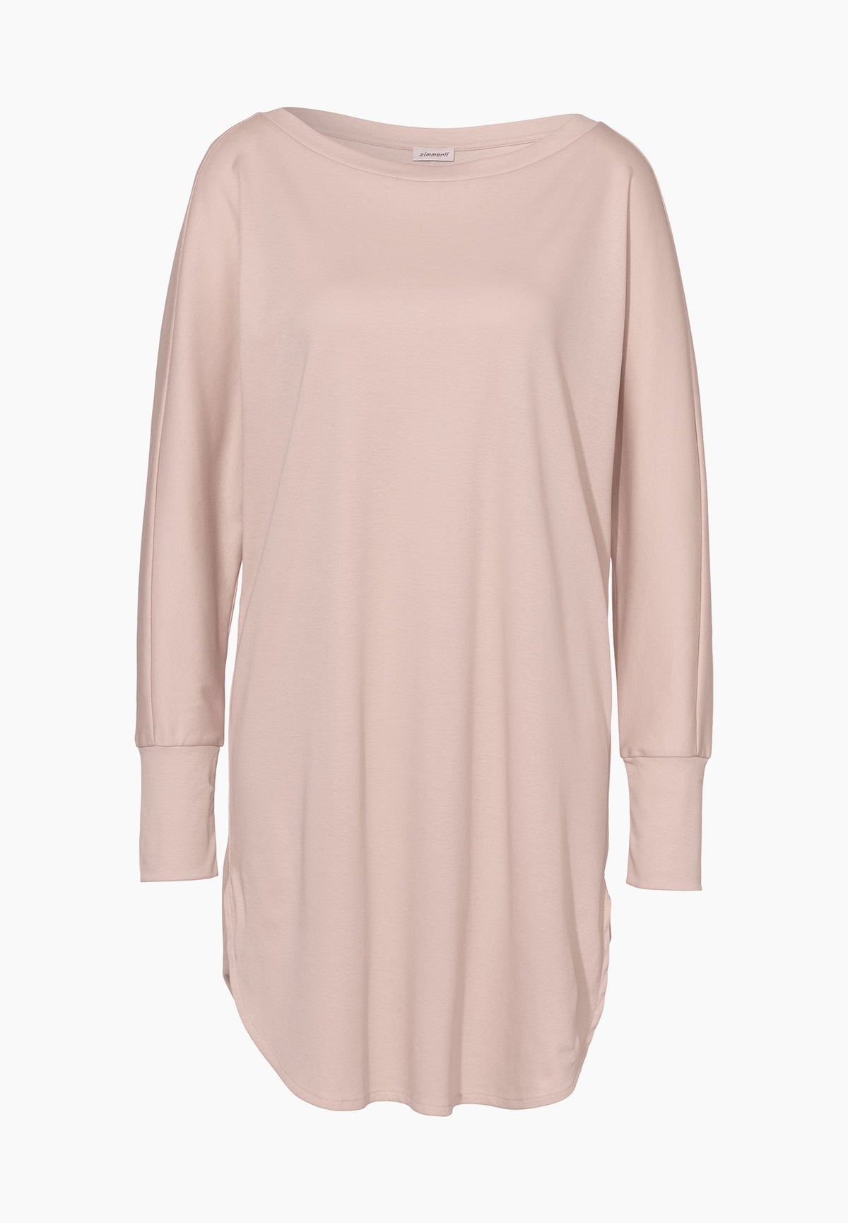 Supreme Green Cotton | Short Dress Long Sleeve - pale pink