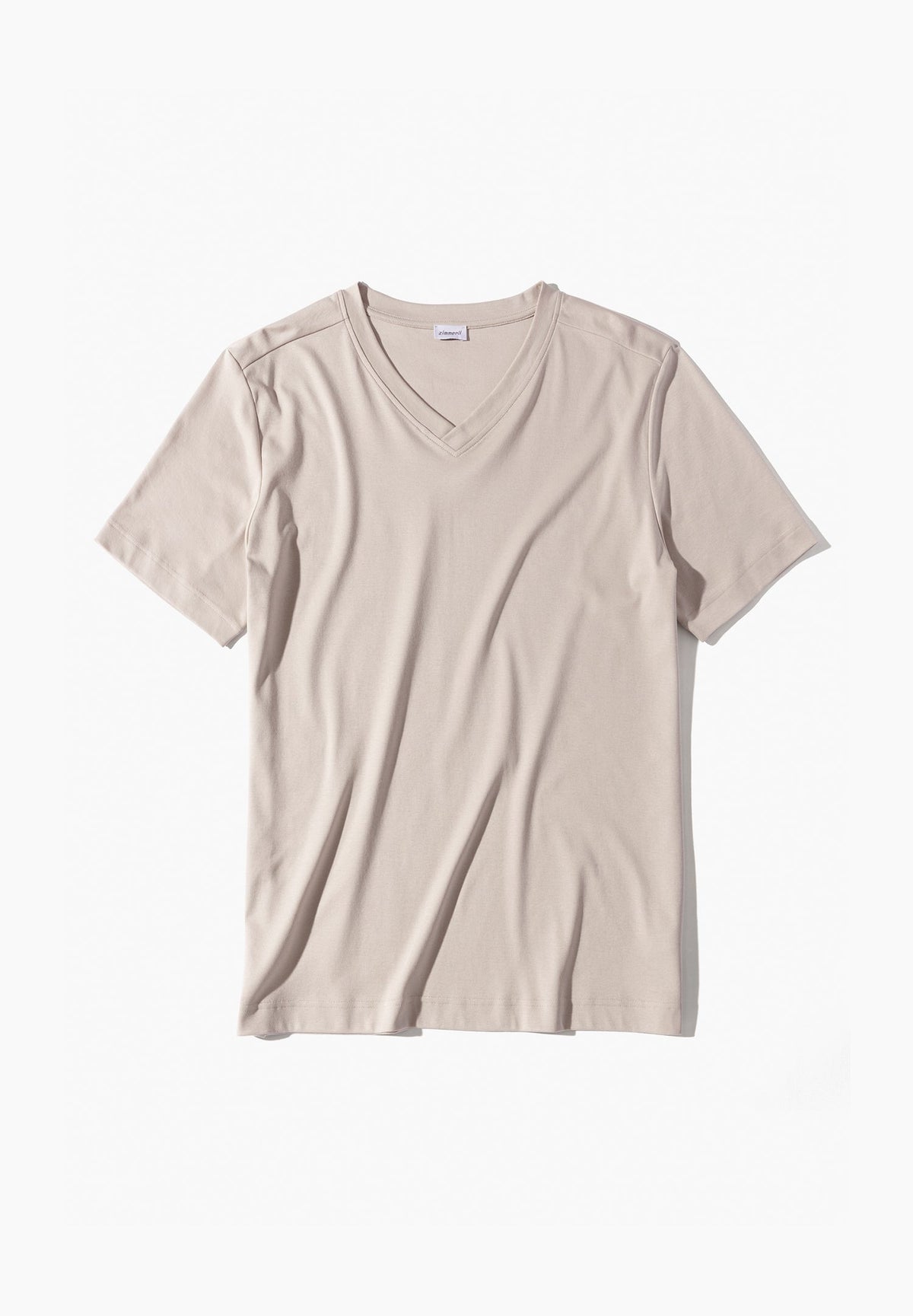 Supreme Green Cotton | T-Shirt Short Sleeve V-Neck - sand dust