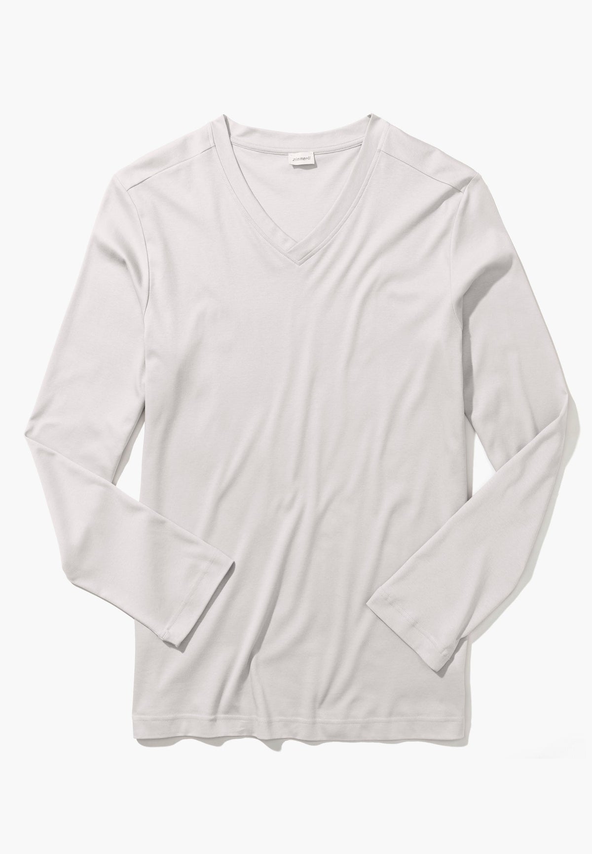 Supreme Green Cotton | T-Shirt Long Sleeve V-Neck - sand dust