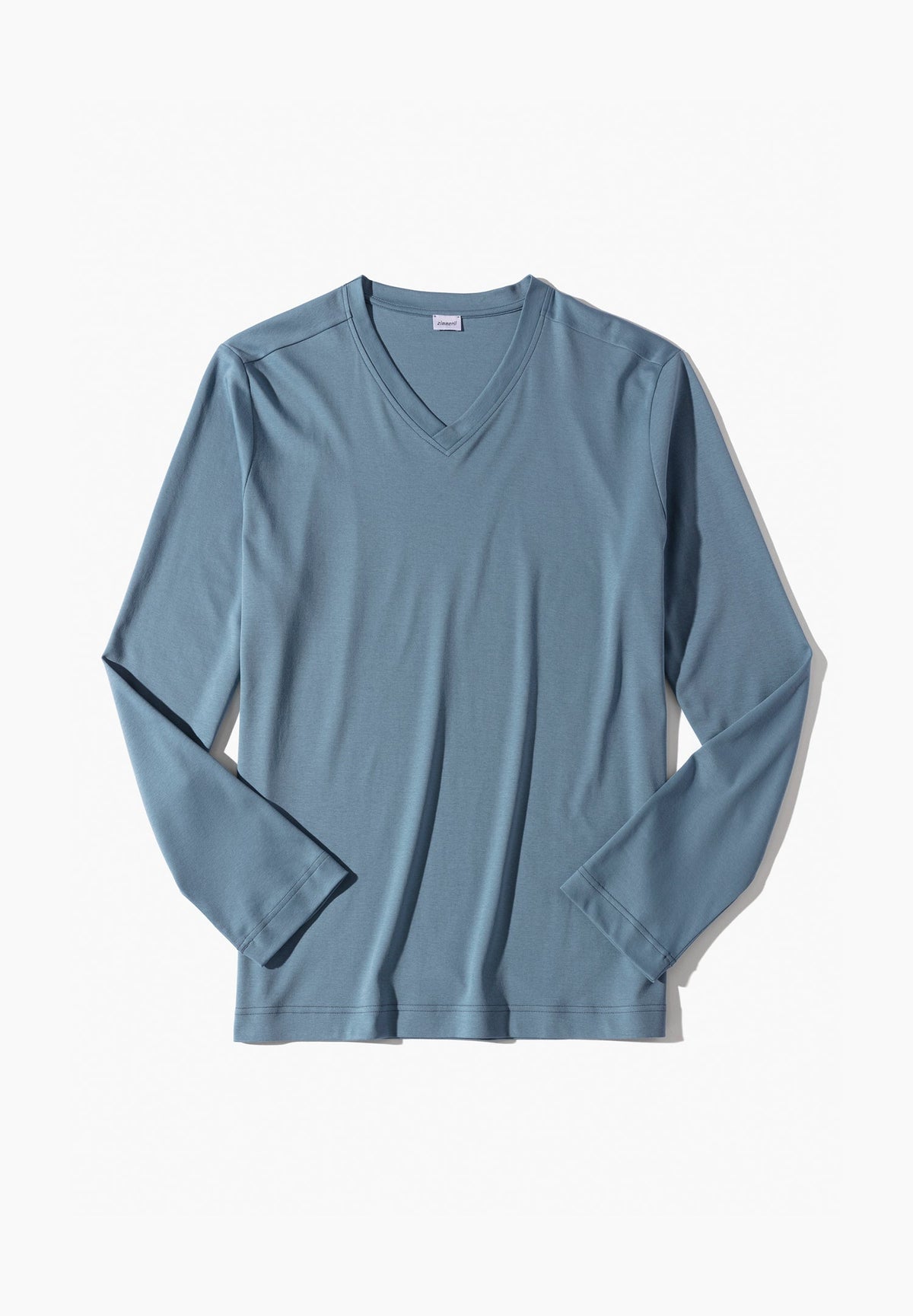 Supreme Green Cotton | T-Shirt Long Sleeve V-Neck - north lake