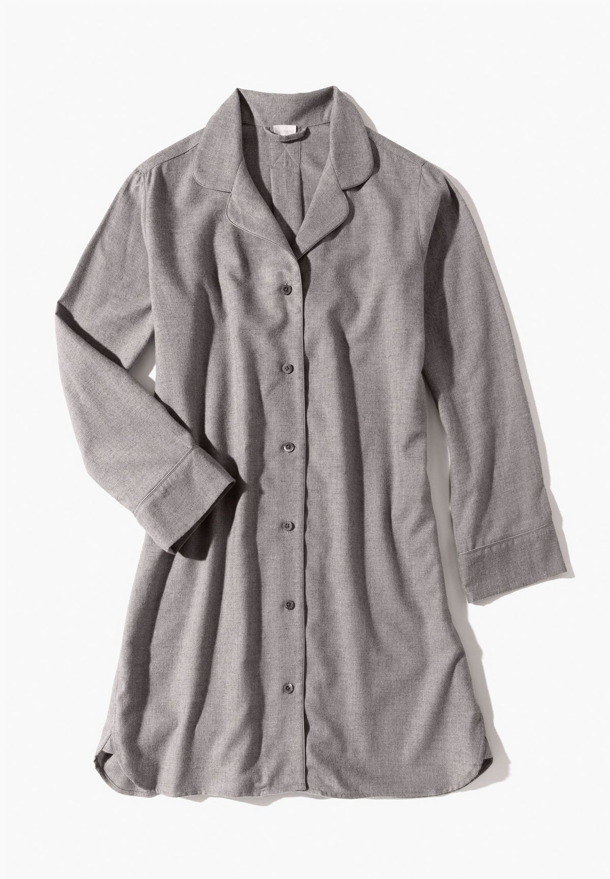 Cozy Flannel | Sleepshirt Long Sleeve - grey