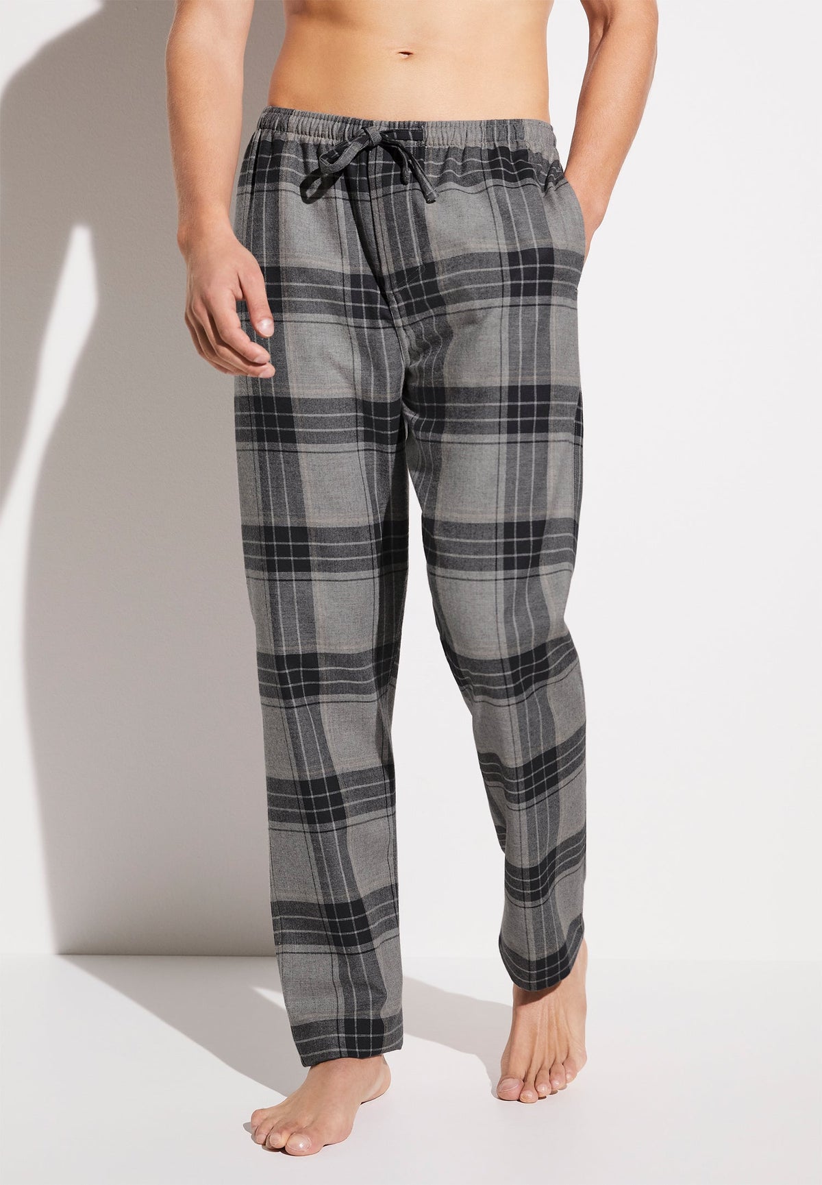 Cozy Flannel | Hose lang - grey check