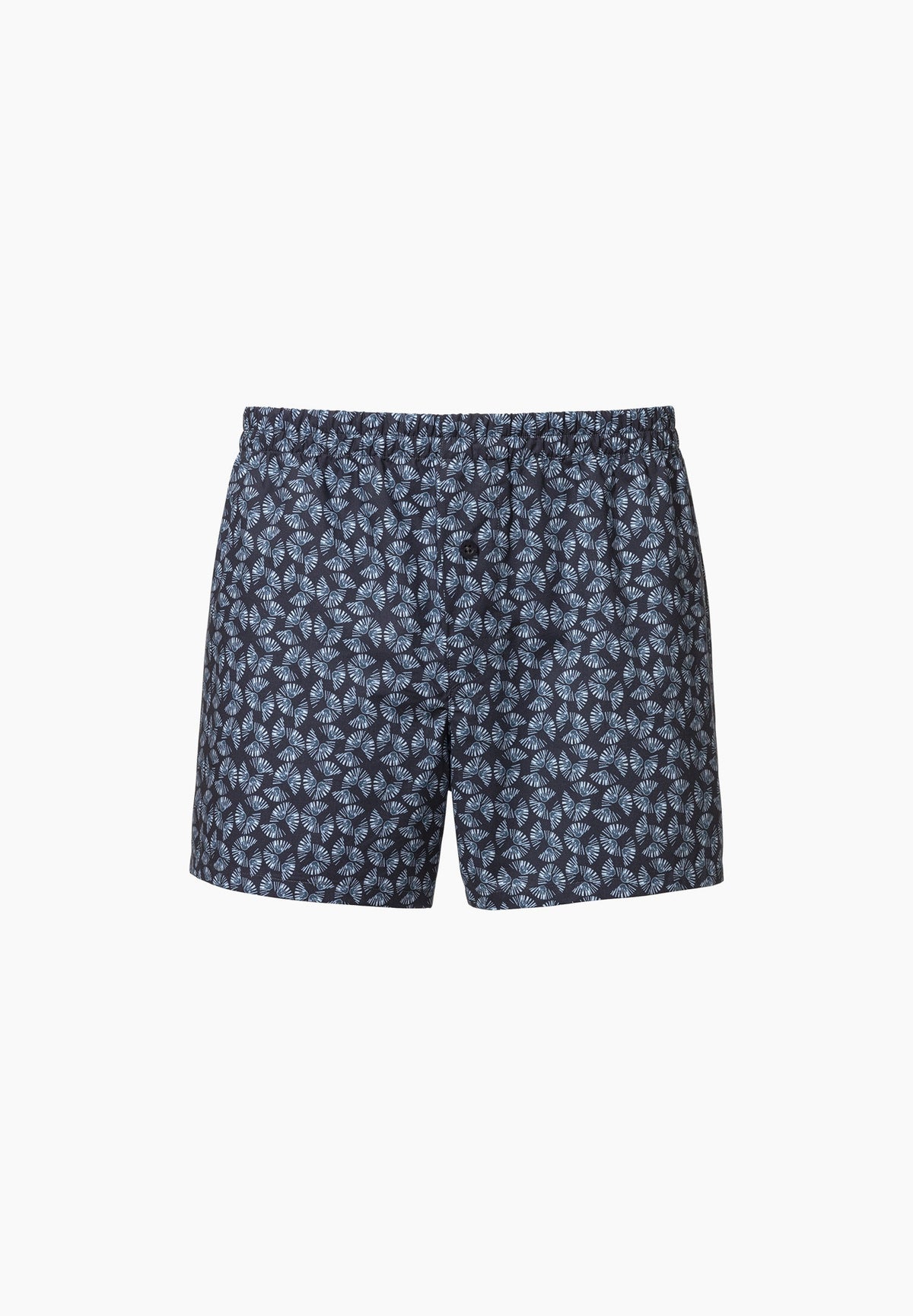 Cotton Poplin Print | Boxer Shorts - blue