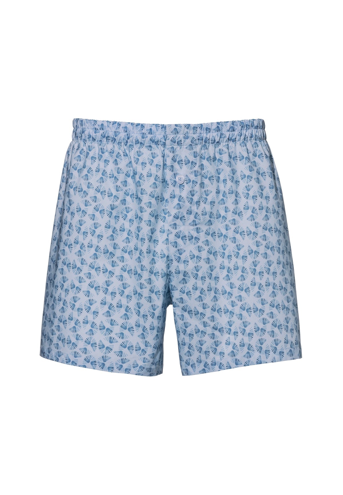 Cotton Poplin Print  Boxer Shorts - light blue - Zimmerli of