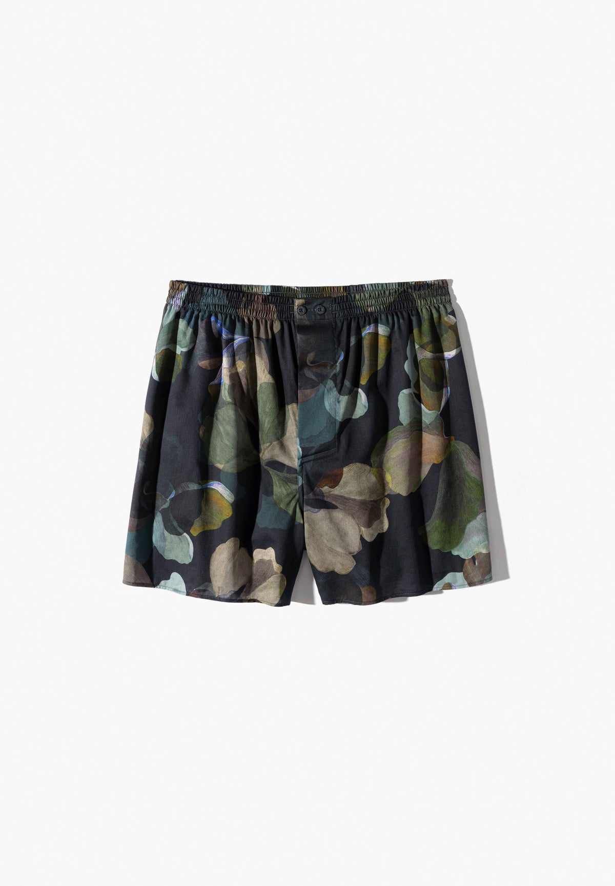 Cotton Sateen Print | Boxer Shorts - florals blue