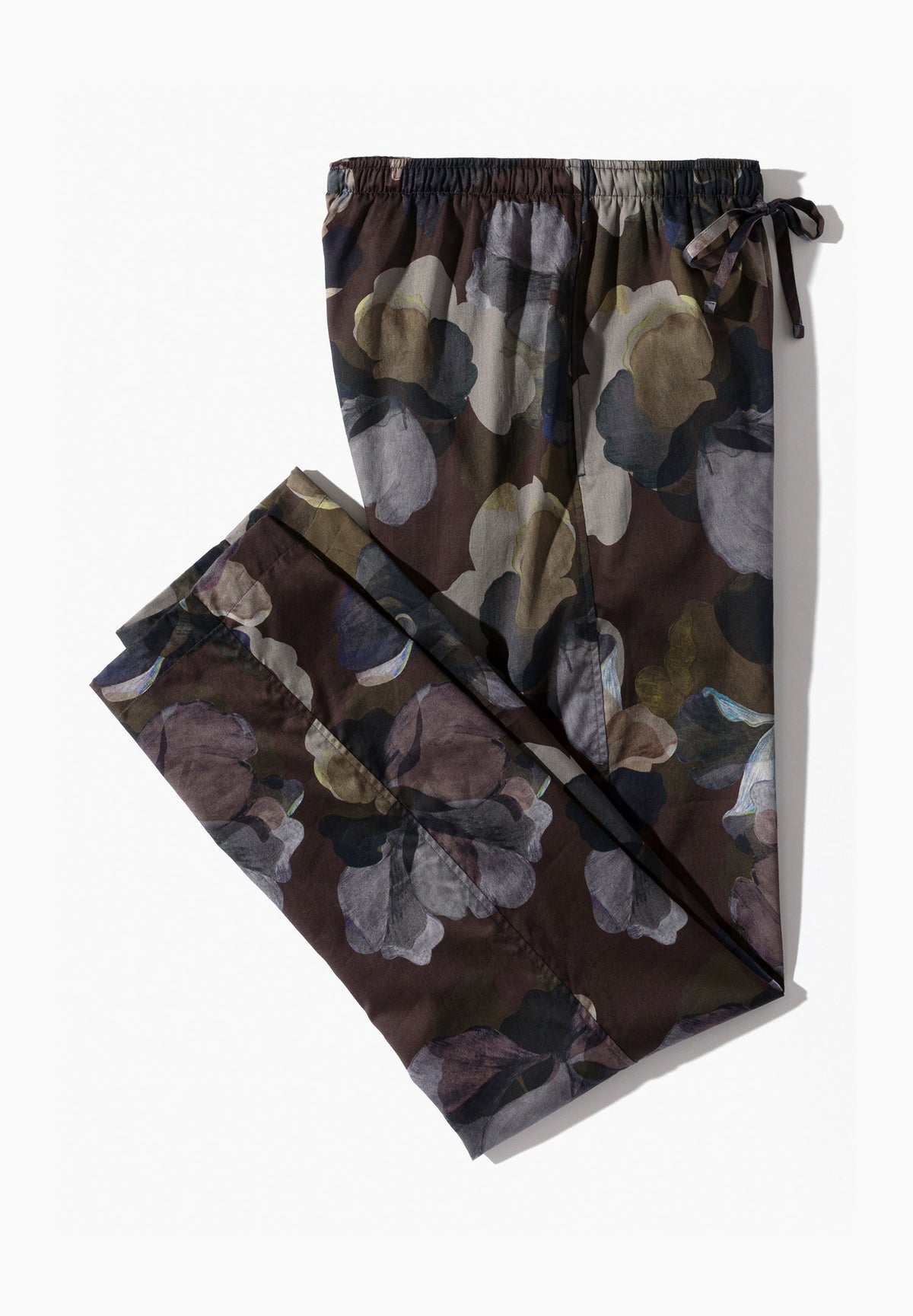 Cotton Sateen Print | Hose lang - florals brown