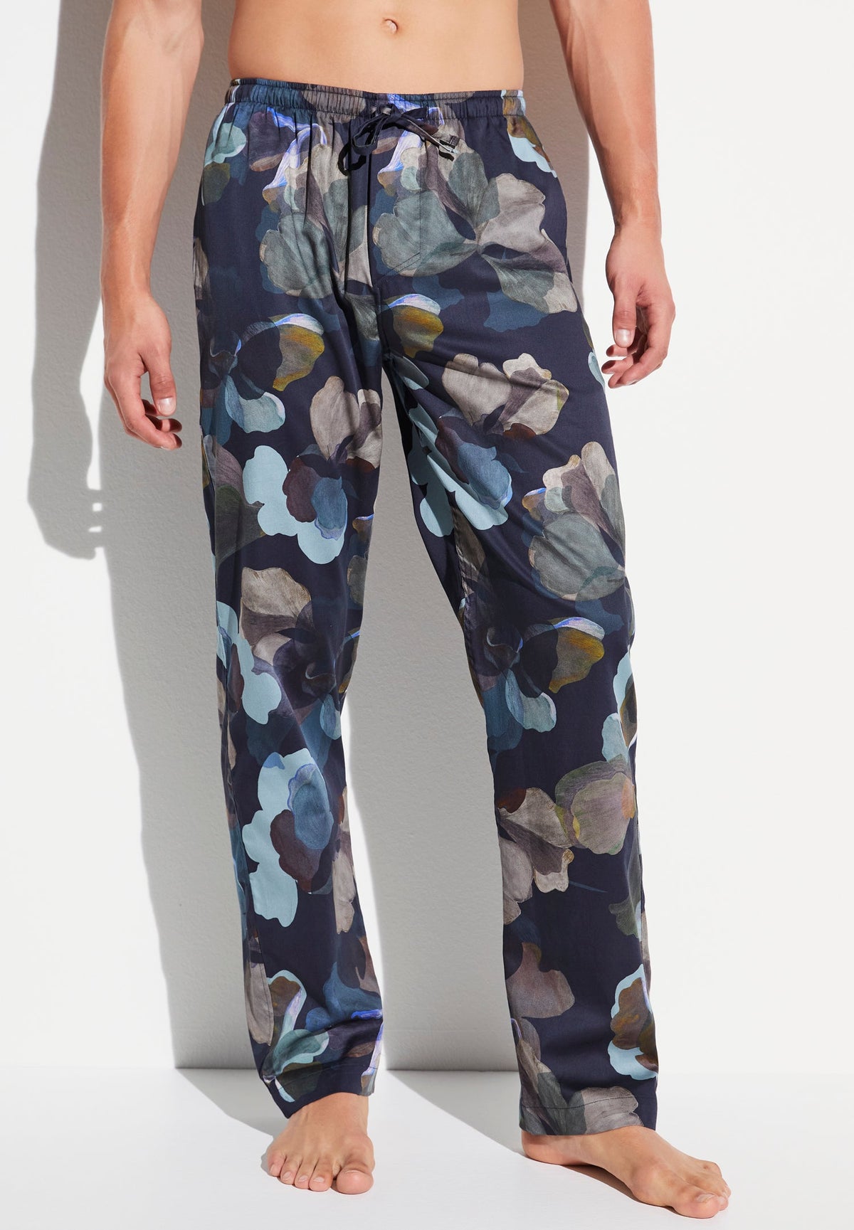 Cotton Sateen Print | Hose lang - florals blue