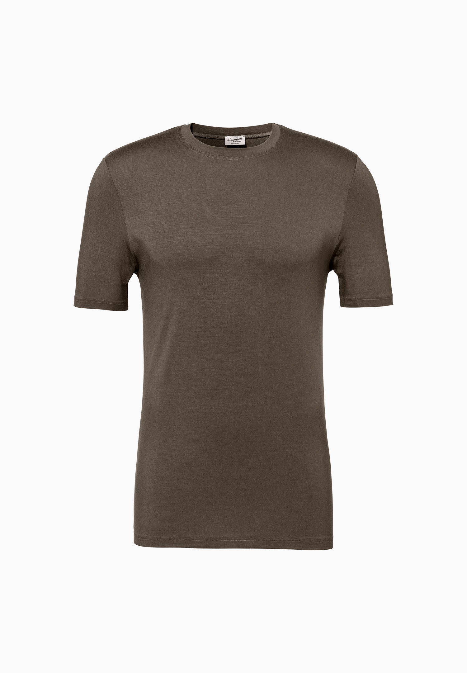 Pureness  T-Shirt Short Sleeve - walnut - Zimmerli of Switzerland